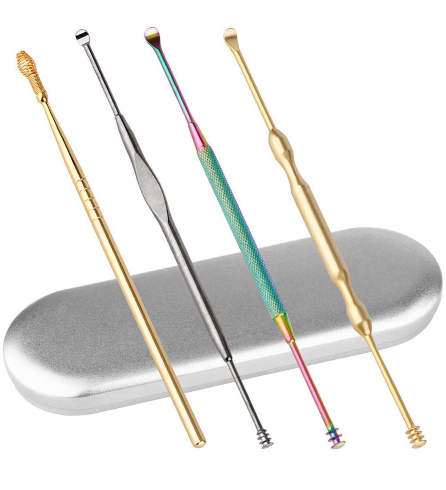 6pcs Stainless Steel Spiral Ear Picking Tool Set | Durable Earpicks for Safe Ear Cleaning | International Shipping Available - Buy Online on GoSupps.com