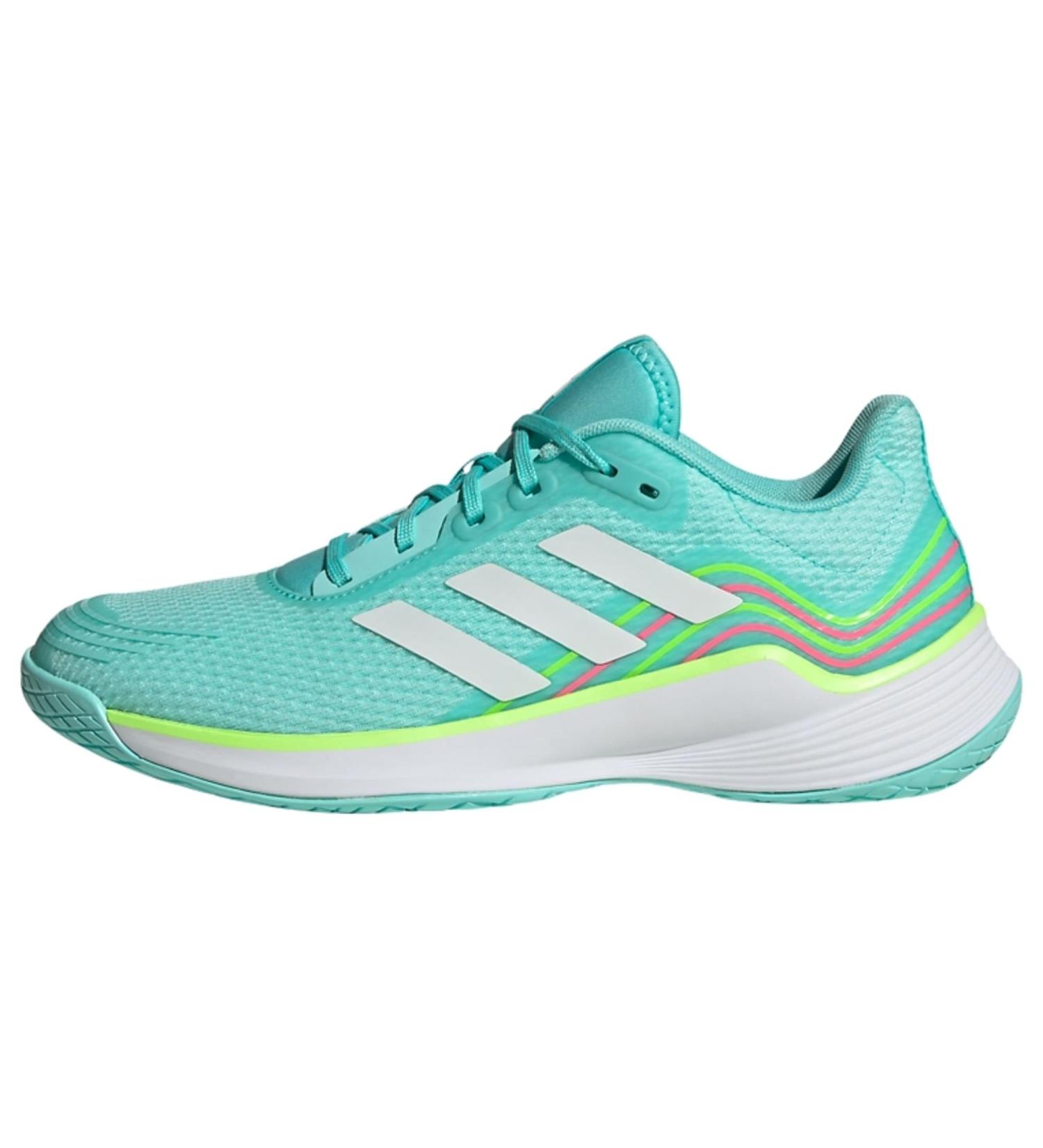 Buy adidas Women's Novaflight Volleyball Shoes - Low | Flash Aqua Ftwr White Lucid Lemon | International Shipping Available - Buy Online on GoSupps.com