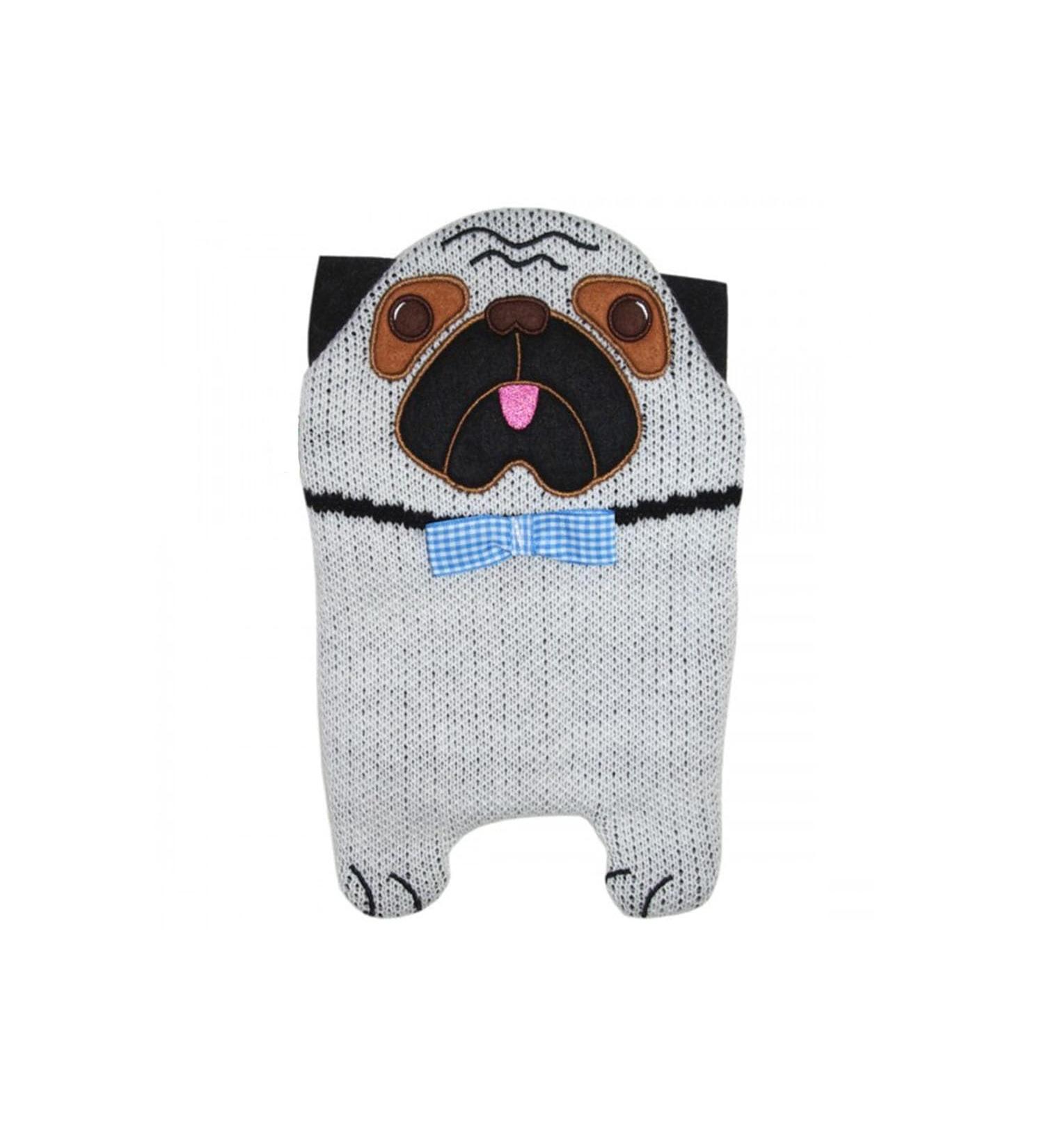 Hugo Frosch Children's Eco Hot Water Bottle 0.8L with Knitted Pug Beige-Melange Cover | Sustainable Comfort for Kids - International Shipping Available - Buy Online on GoSupps.com