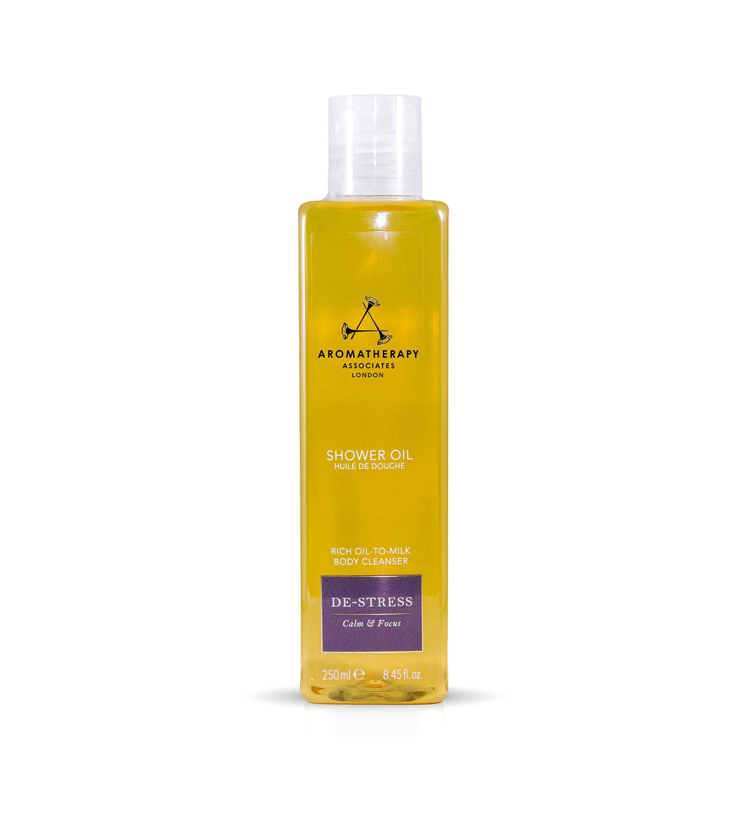 Aromatherapy Associates De-Stress Mind Shower Oil 250ml | Calming Essential Oil Blend for Focus and Relaxation - Buy Online on GoSupps.com