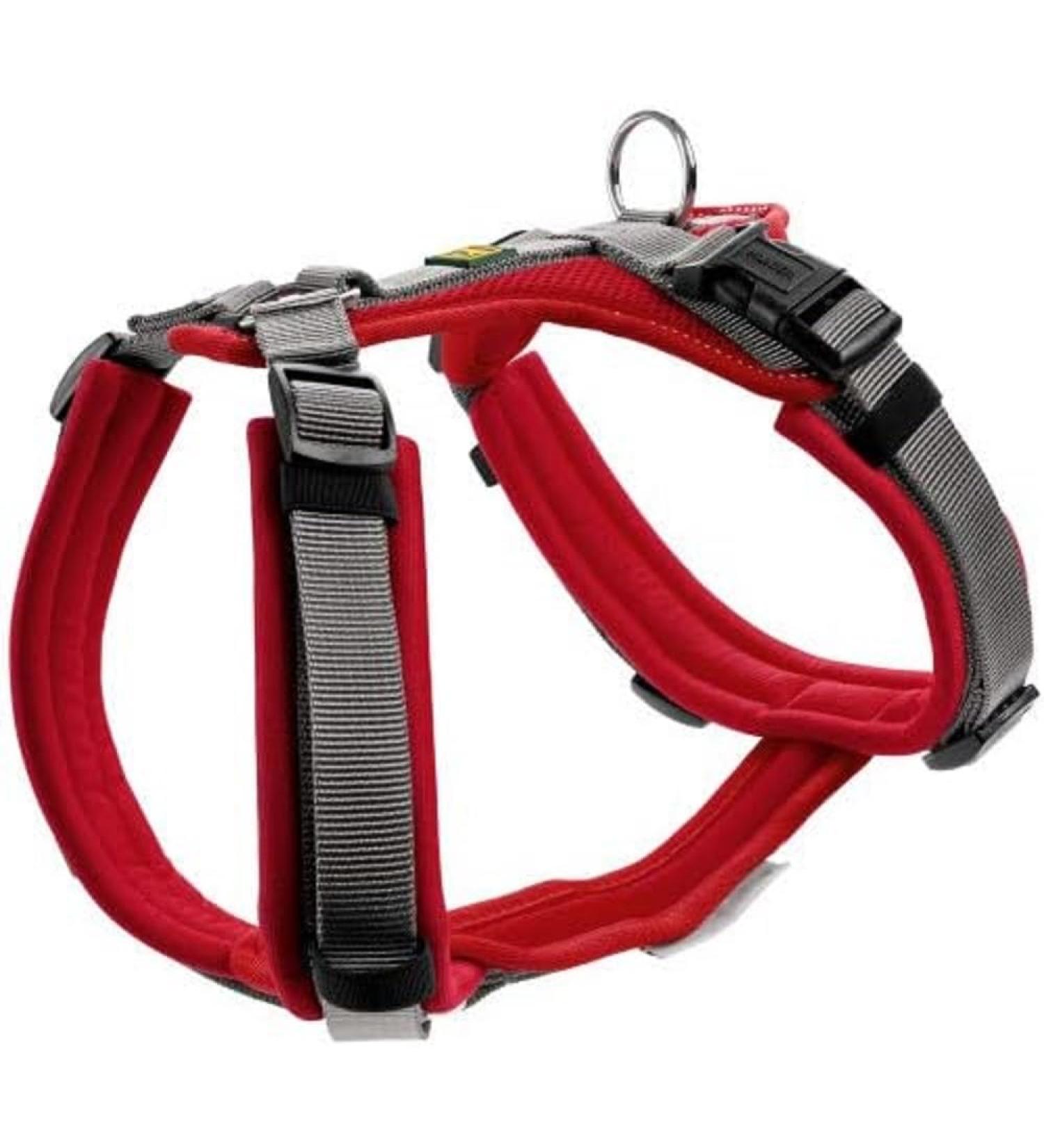 HUNTER Harness Maldon XS (34-49) - Red/Grey | Premium Dog Harness for Comfort & Style - Buy Internationally! - Buy Online on GoSupps.com