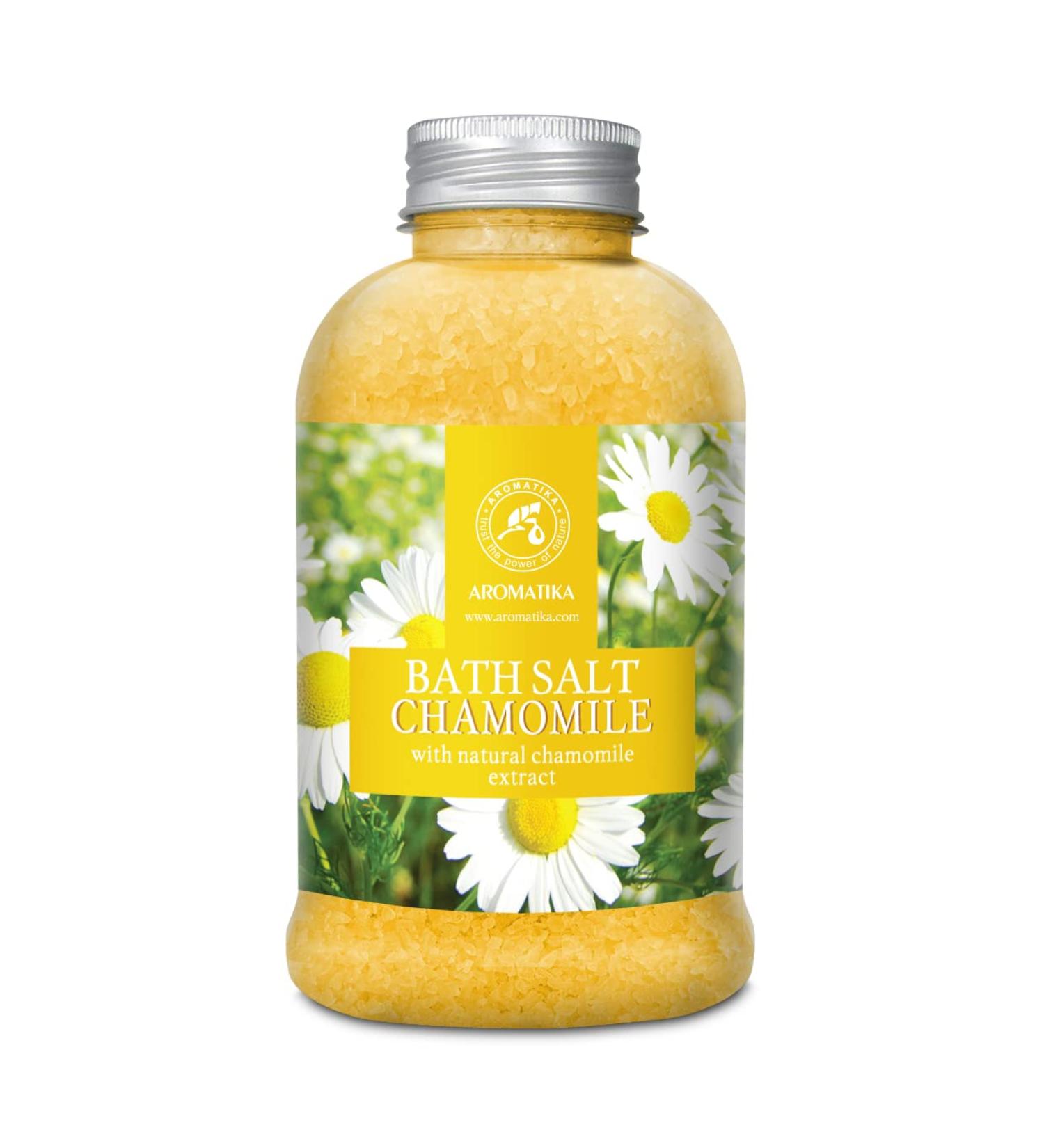 Bath Sea Salt Chamomile 21.16 Oz (600g) | Natural Chamomile Extract for Relaxing Bath Soak | Muscle Relaxation & Aromatherapy | Herb Bath Salt | Body Care Essential - Buy Online on GoSupps.com