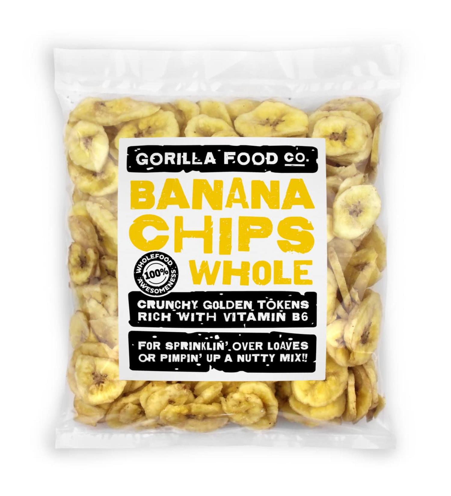 Gorilla Food Co. Banana Chips Whole - 200g - Buy Online on GoSupps.com