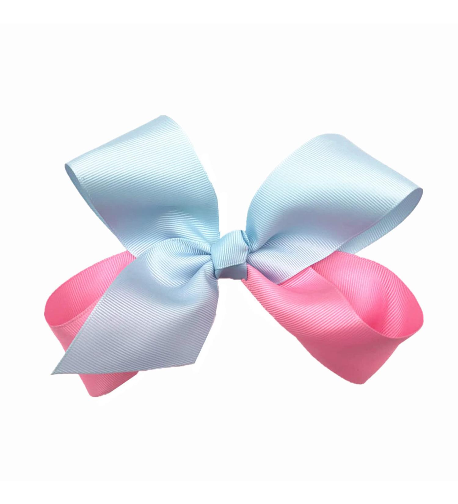 ZOONAI 6 Inch Women Girls Hair Bows Boutique Christmas Party Hair Clip Teens Hairpin - Light Blue Pink - Buy Online on GoSupps.com