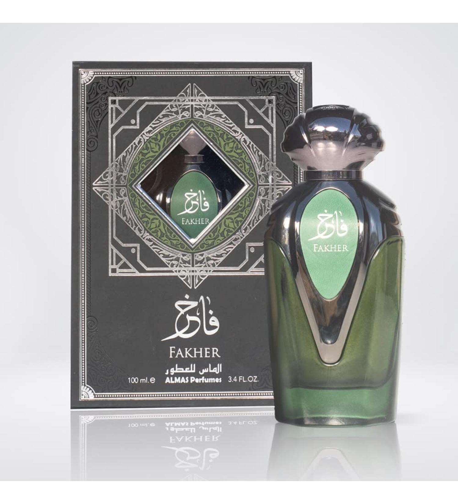 Almas Perfumes Fakher Eau De Parfum Spray - Sweet Smelling Spray - 3.4 Fl Oz (100 ml) - Long-Lasting Aroma - Luxurious Scent of Arabia for Men - Buy Online on GoSupps.com