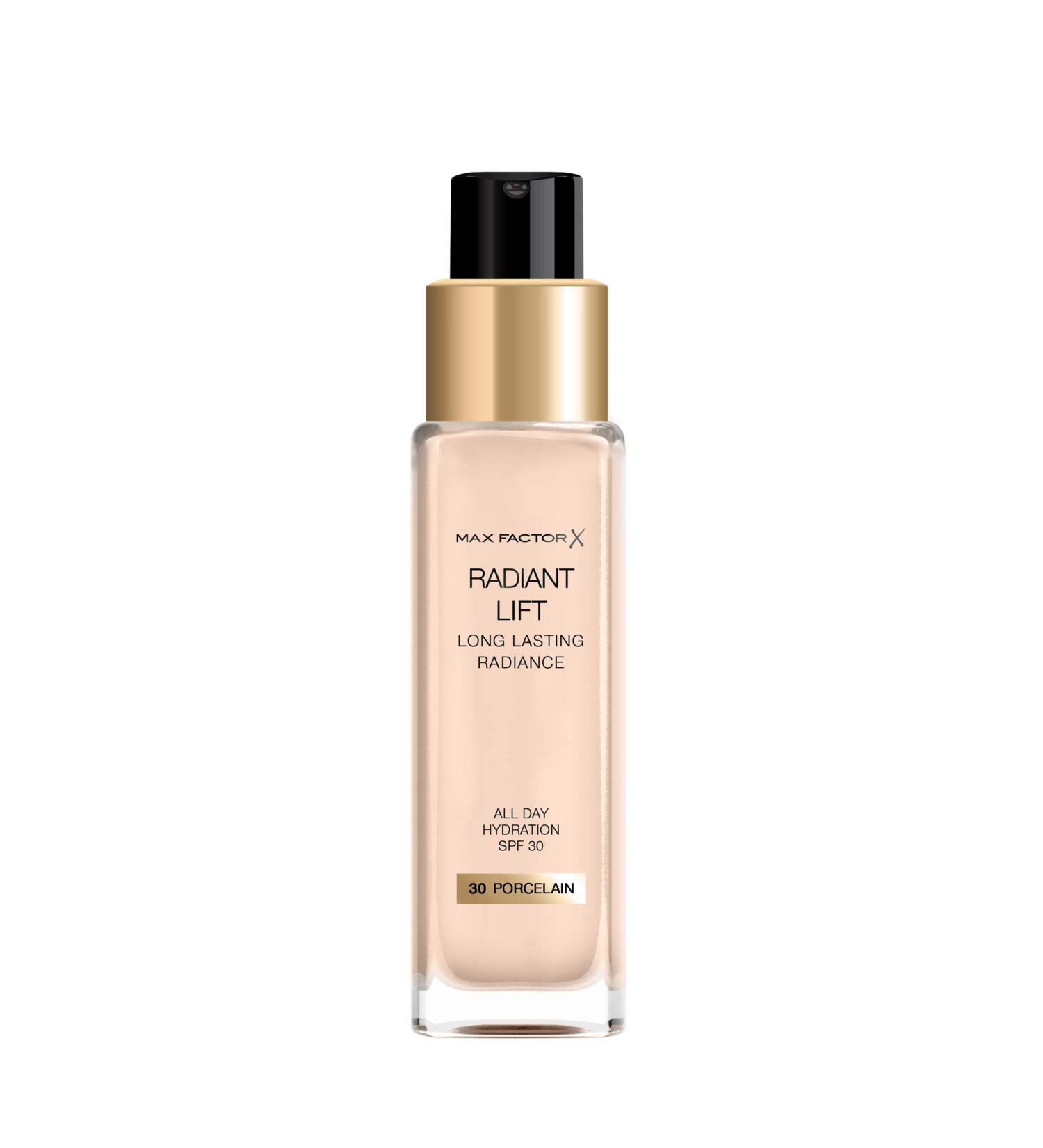 Max Factor Radiant Lift Liquid Foundation SPF30 030 Porcelain Light 30ml - Hyaluronic Acid, Medium to Full Coverage - Buy Online on GoSupps.com