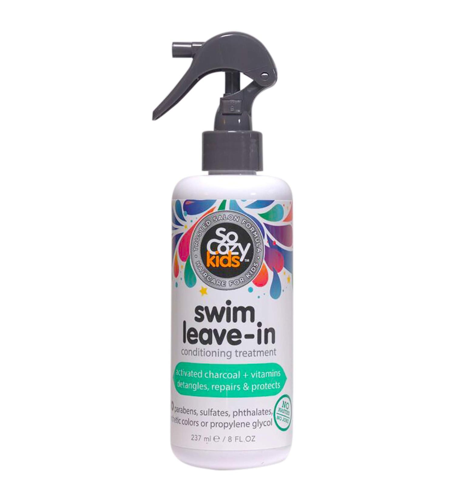 SoCozy Swim Leave-In Treatment & Conditioner with Activated Charcoal - 8oz, Loco Lime Scent, Protects & Repairs Hair from Pool Chemicals, Saltwater & Sun - Buy Online on GoSupps.com
