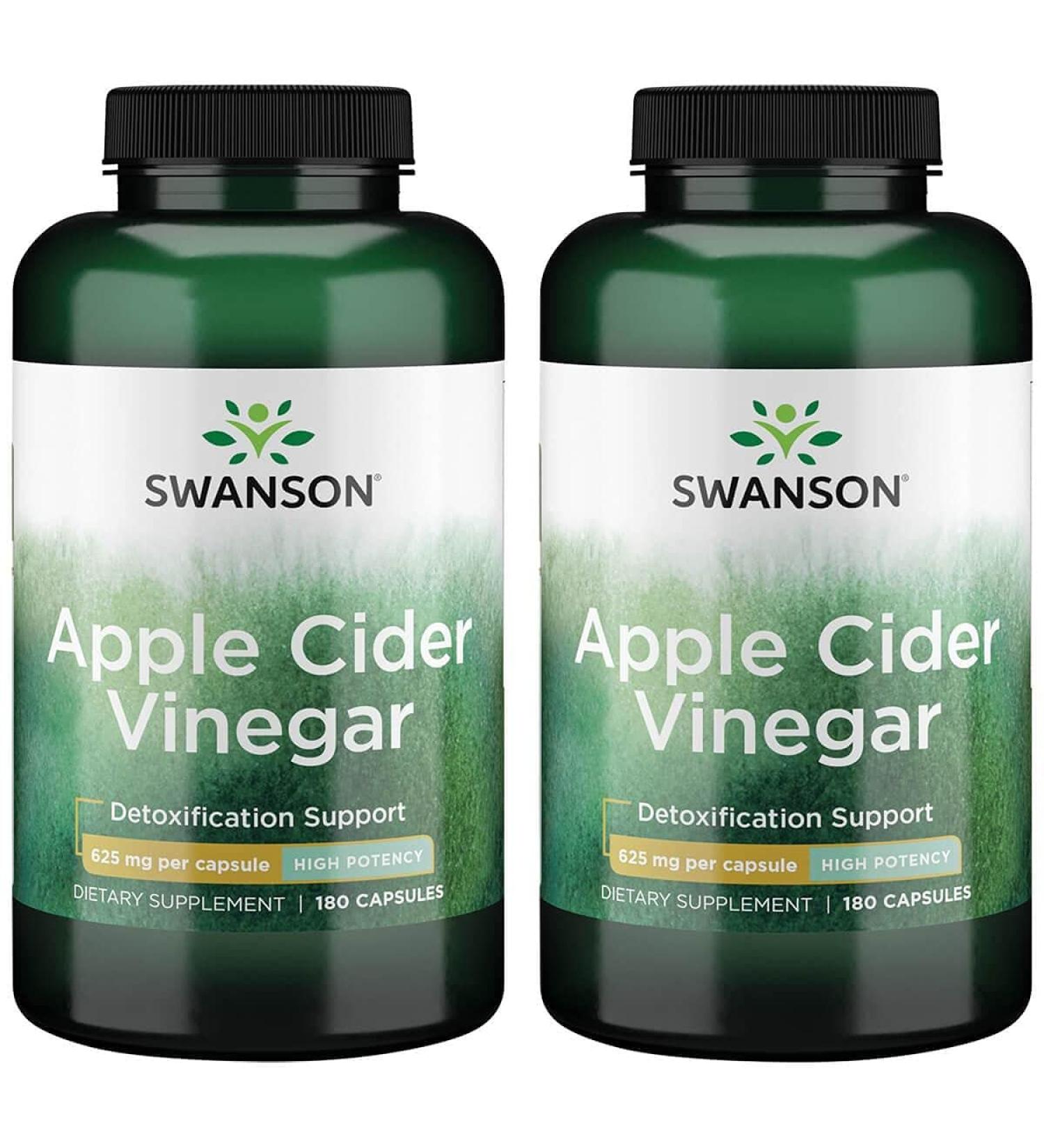 Swanson Apple Cider Vinegar 625 mg - 180 Capsules for Wellness & Digestive Support - Buy Online on GoSupps.com