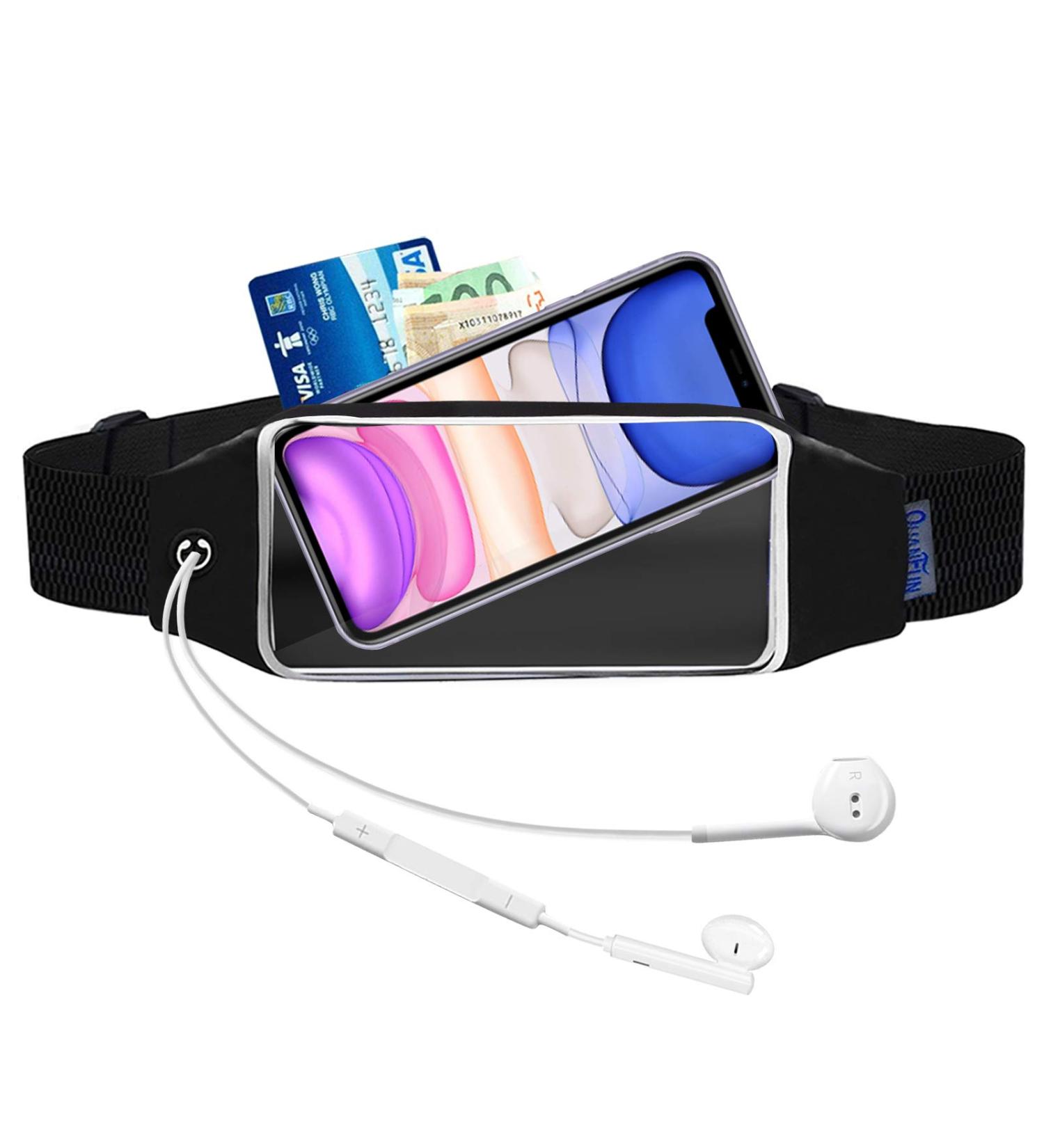 QUANFUN Running Belt for iPhone 14/13/12/11 Pro Max XS Max Galaxy S10+ S20 Plus S22 Note 20 - Water Resistant Fanny Pack for Large Phones Up to 6.5 - Black - Buy Online on GoSupps.com