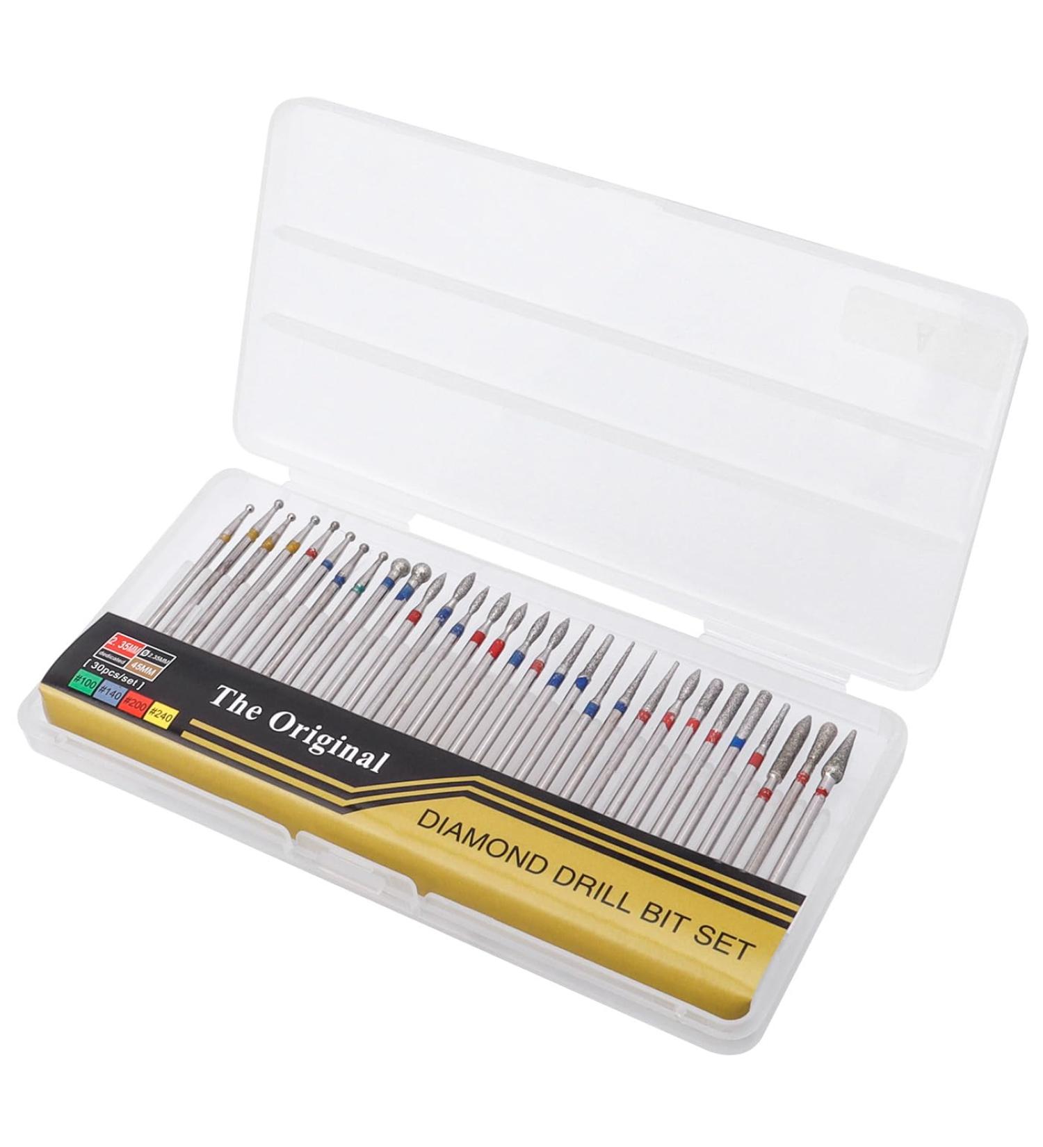 Treki 30 Pieces Fine Ball Nail Cutter Attachment Set and Tip Nail Drill Bits Made of Carbide Professional Diamond Bits for Gel Nails Acrylic Nails Cuticles - Buy Online on GoSupps.com