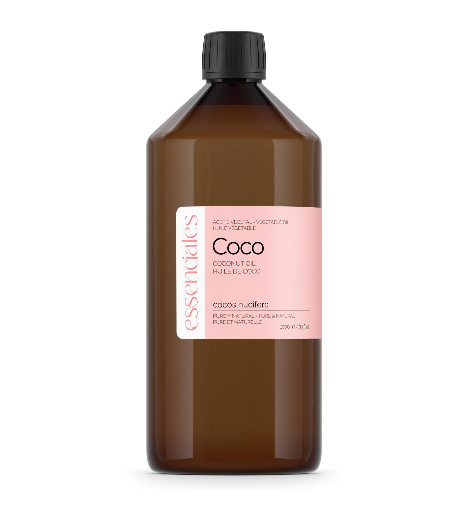  Essenciales Essenciales - Organic Coconut Oil 100% Pure and Certified Organic 1 Liter | First Cold-Pressed Coconut Oil - Buy Online on GoSupps.com