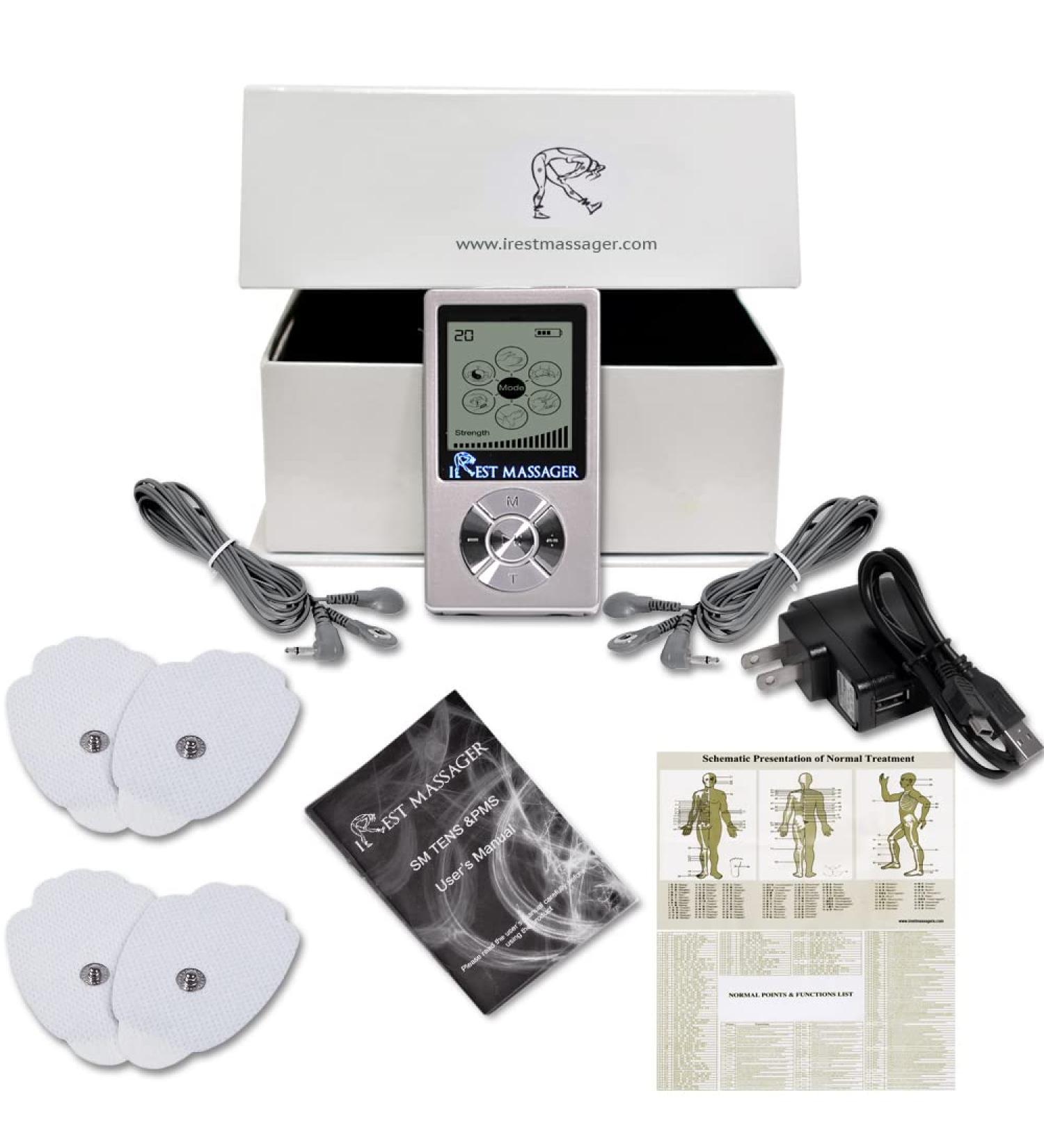 iRest Tens Unit Massager Multiple Massage Modes Neck Back Shoulder Pain Management Therapy Nerve Disorder Plantar Fasciitis Tennis Elbow Neuropathy