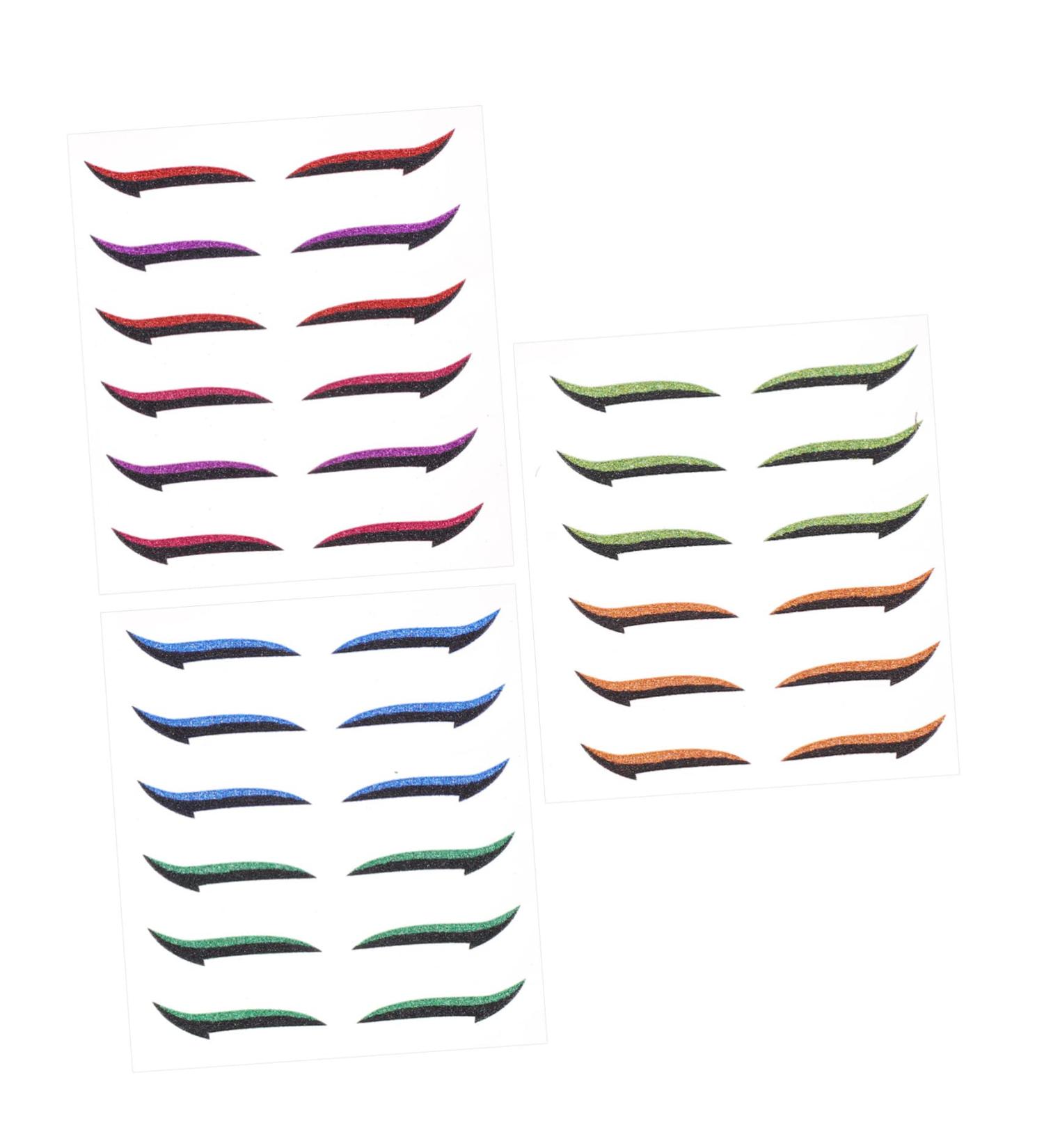 FOMIYES 18 Pairs anti sweat eyeliner pink glitter eyeshadow green eye shadow double sided adhesive tape eyeliner stickers tape DIY eyelid tape instant eyeliner stickers eye line strip tool 9x10cm As Shown 1 - Buy Online on GoSupps.com