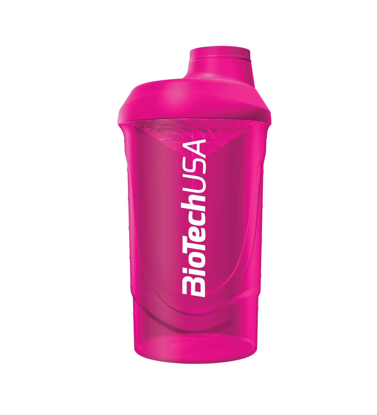 Biotechusa Wave Shaker - 600ml Leak-Proof Shaker Bottle | Durable Safe & Easy to Clean | Improved Mixing | Magenta - 1 Pack - Buy Online on GoSupps.com
