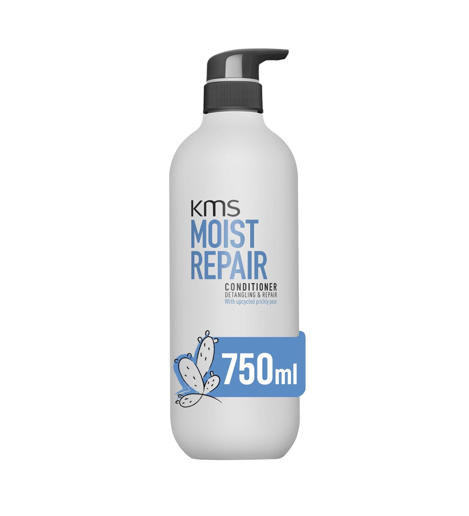 KMS MoistRepair Conditioner for dry damaged hair 750ml detangling and repairing with Upcycled Prickly Pear vegan formula - Buy Online on GoSupps.com
