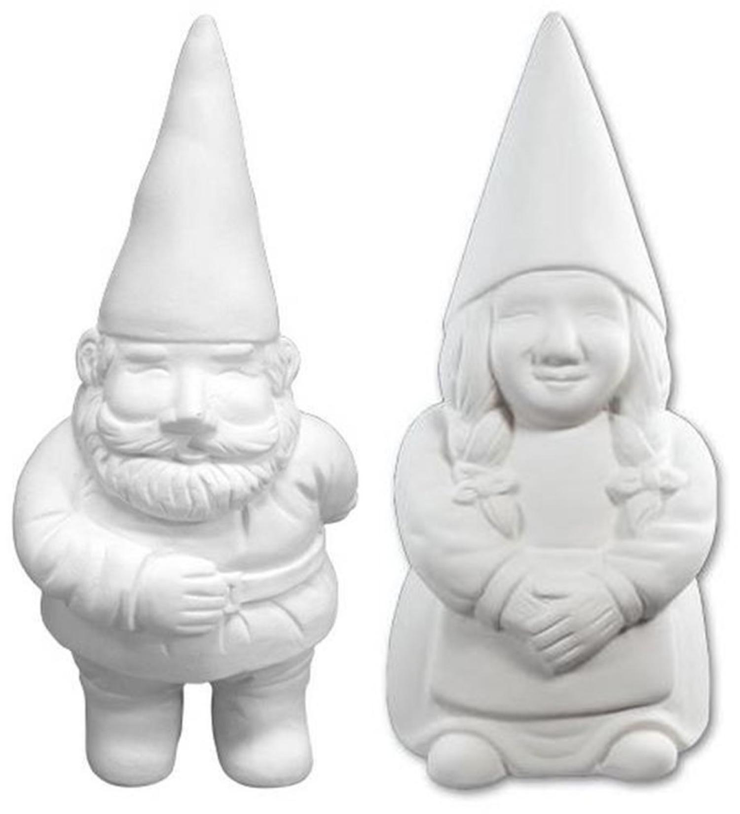 George and Gwen Garden Gnomes - DIY Ceramic Keepsakes for Painting - Buy Online on GoSupps.com