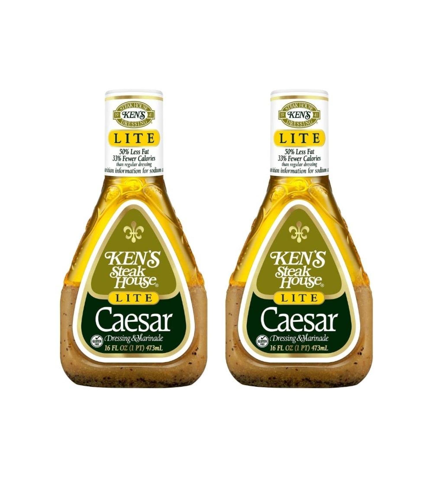 Ken's Steak House Lite Caesar Dressing - 16 Fl Oz (Pack of 2) - Buy Online on GoSupps.com