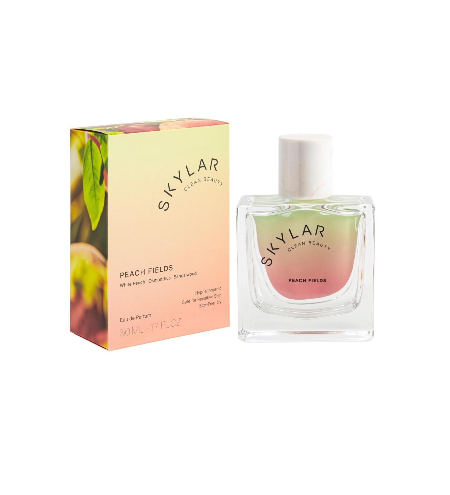 Skylar Peach Fields Eau de Parfum - Hypoallergenic & Clean Perfume for Women & Men Vegan & Safe for Sensitive Skin - Sweet Perfume with Notes of Mandarin Grapefruit White Peach - 50mL /1.7 Fl oz - Buy Online on GoSupps.com