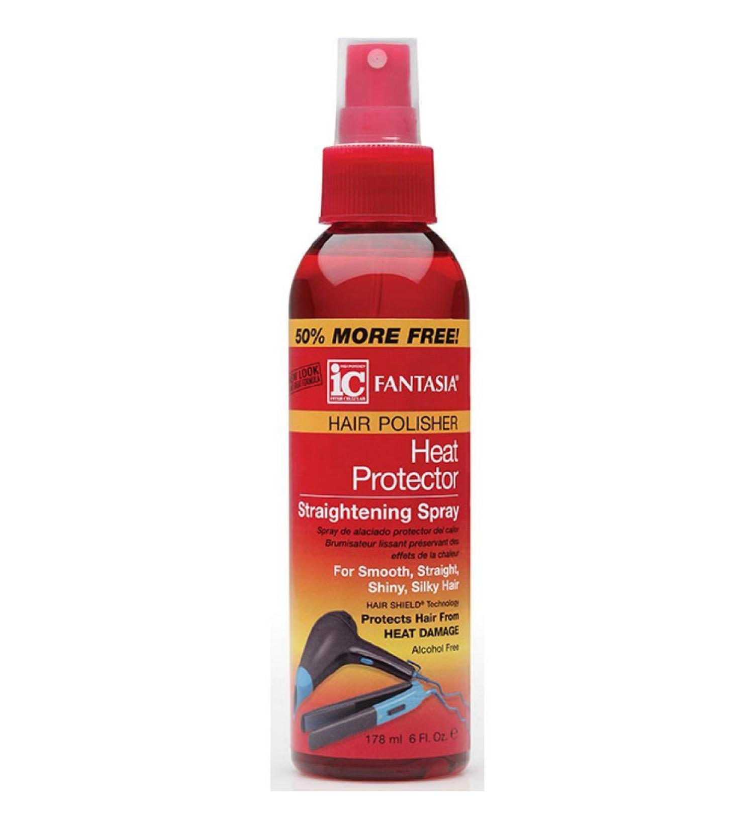 Fantasia Hair Polisher Heat Protector Straightening Spray 6 oz