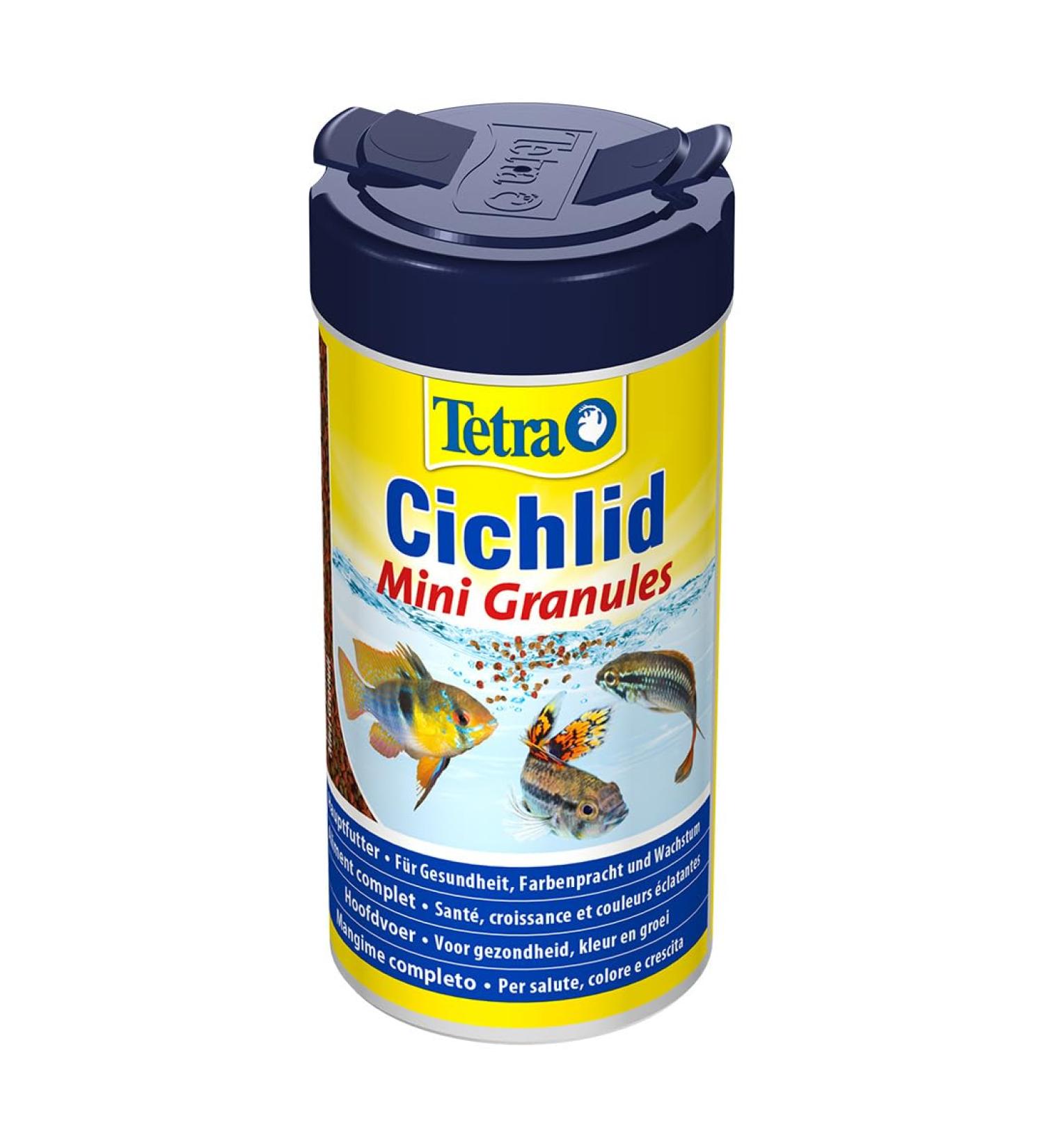 Tetra Cichlid Mini Granules - main feed mix for small cichlids 2 different mini granules 250 ml dose mini granules (250 ml)