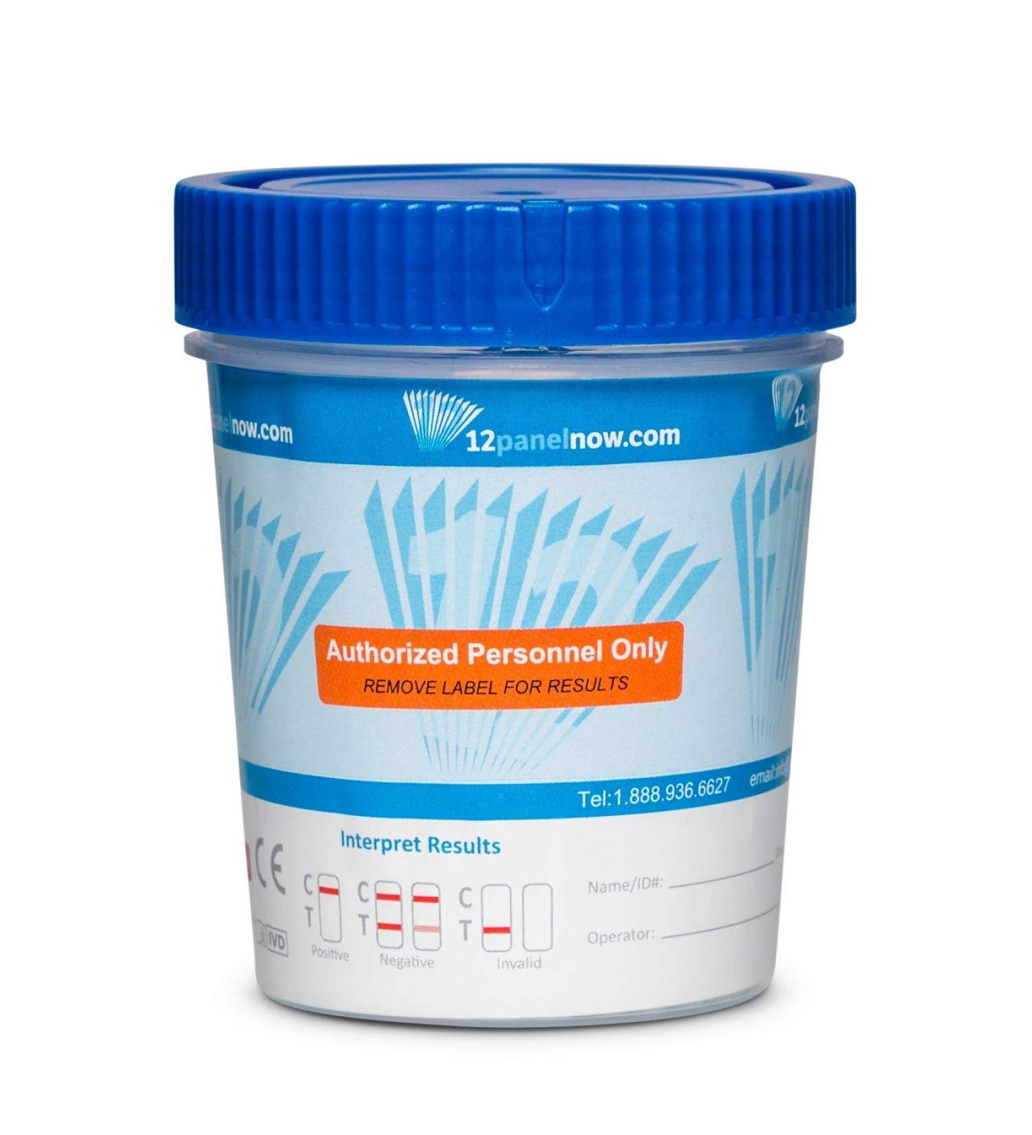 25 Pack 12 Panel Drug Test Screening Cups - Instant Urine Test for 12 Drugs with Temperature Strip - AMP BAR BUP BZO COC MDMA MET MTD OPI OXY TCA THC - Multi Panel Drug Test Kit - Buy Online on GoSupps.com