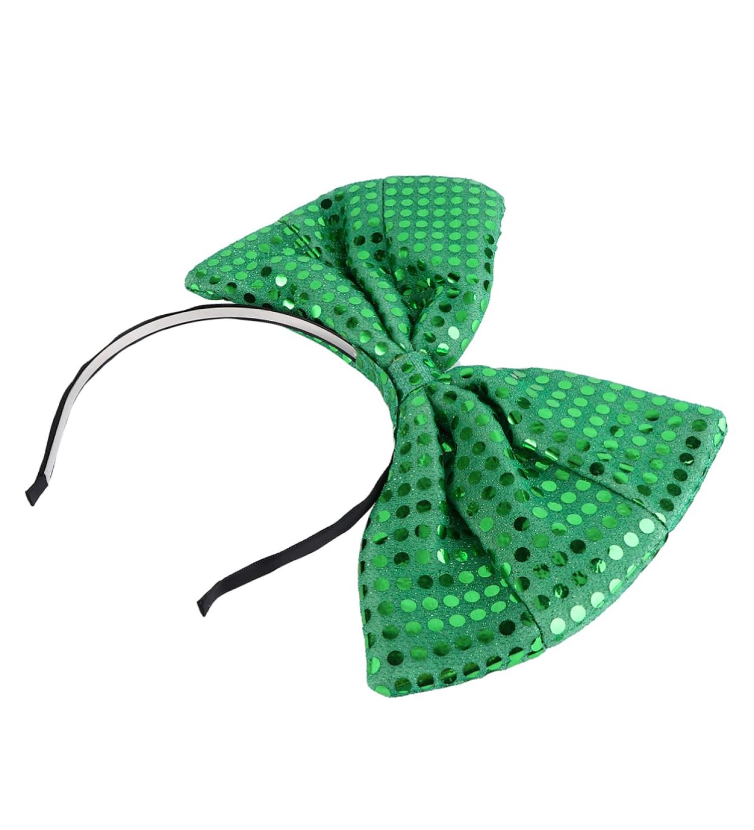 Beavorty Oversized Butterfly Headband Red Hair Accessories Sequin Headband Head Bands for Women's Hair Makeup Bowknot Headband Sequin Bow Headpiece Valentine Party Glitter Headband Green One Size Green - Buy Online on GoSupps.com