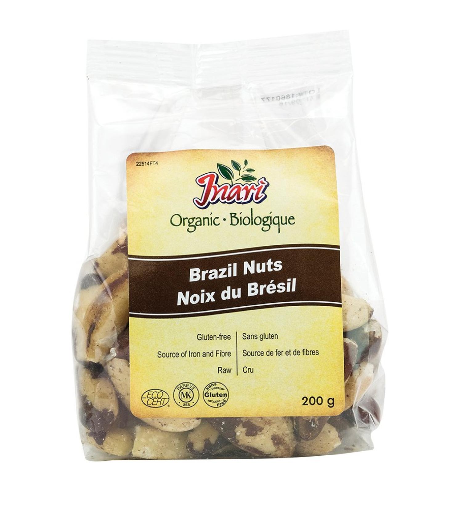 Inari Organic Brazil Whole Nuts Raw 200g - Buy Online on GoSupps.com