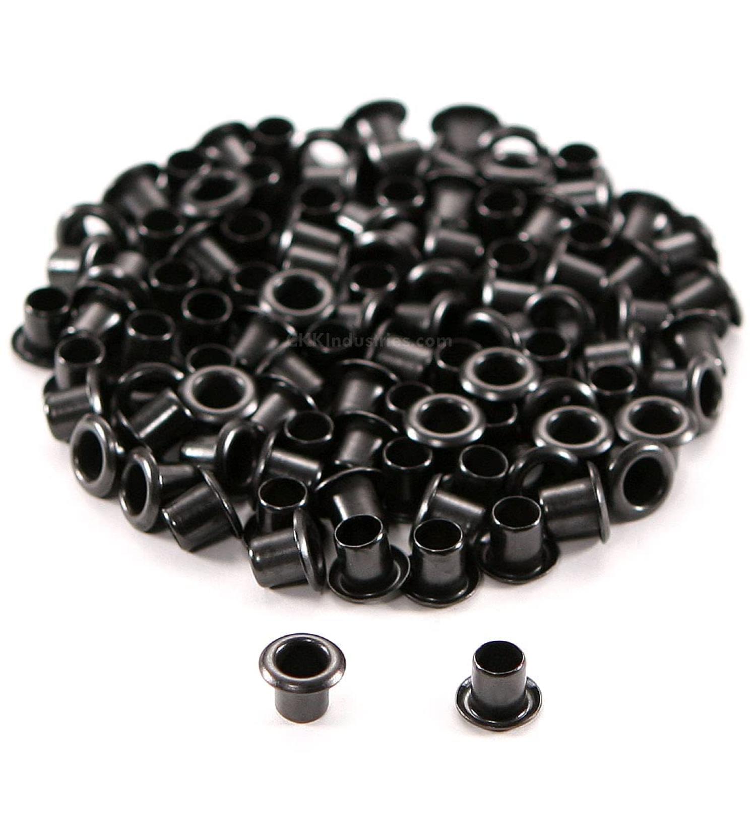100 Pack #6-6 Black Coated Kydex Holster Eyelets - 3/16 Diameter - USA Made Rivets for DIY Holster/Sheath Making - Buy Online on GoSupps.com