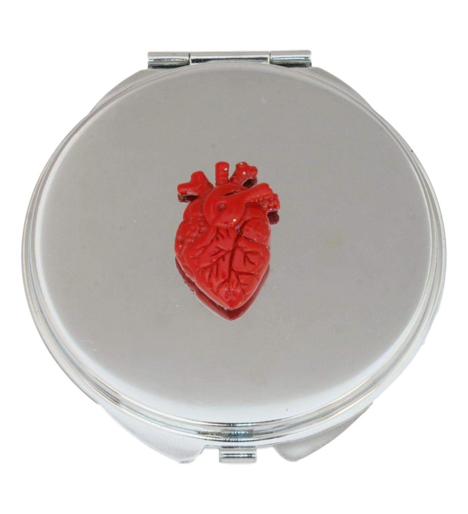 Anatomical Heart Compact Mirror Handbag Gift With Free Engraving 524 - Buy Online on GoSupps.com