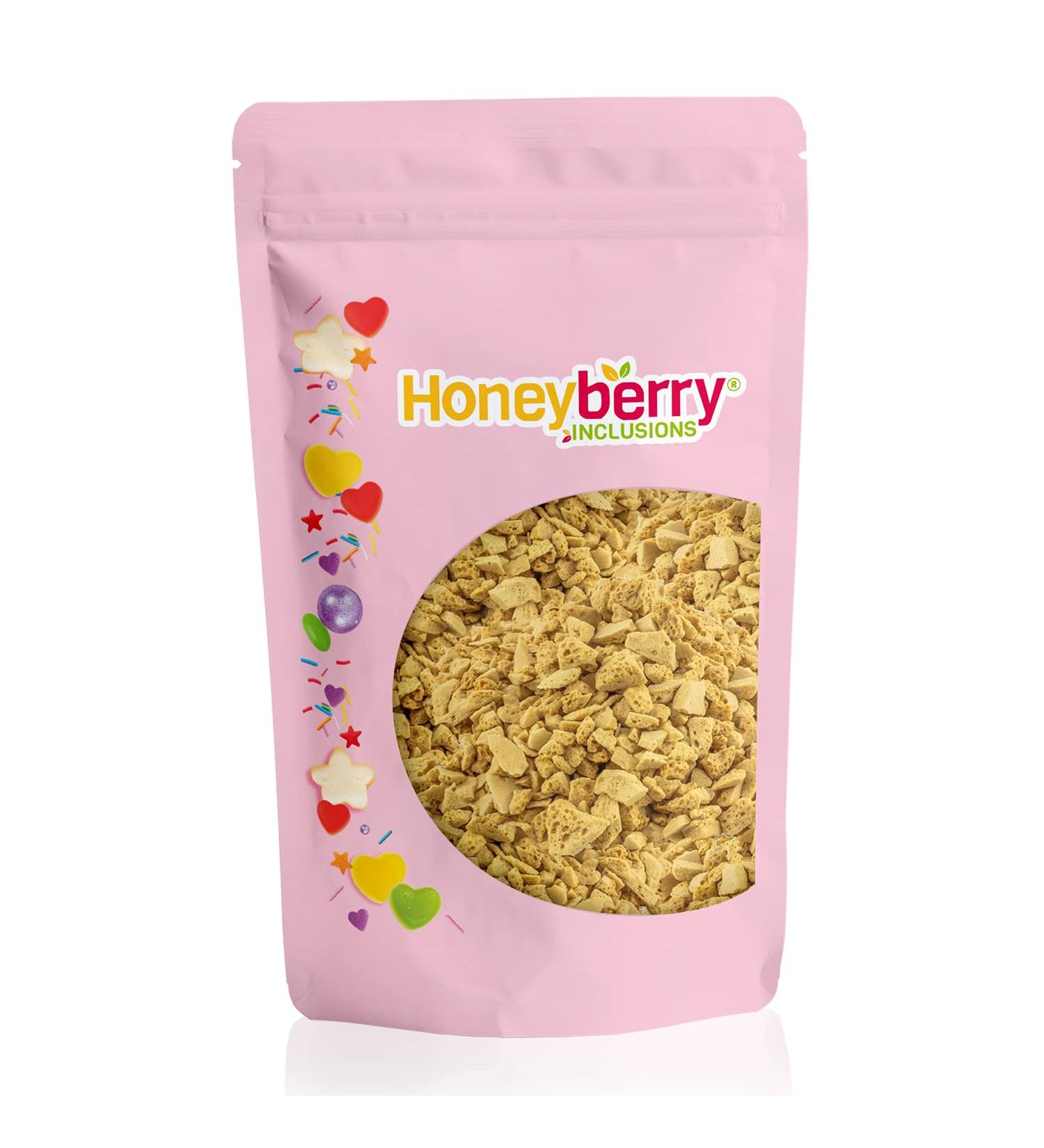 Plain Crunchy Honeycomb Pieces - 5-10mm - 100g - Vegan and Coeliac Friendly - Ideal Inclusion/Topper for ice cream and desserts. - Buy Online on GoSupps.com