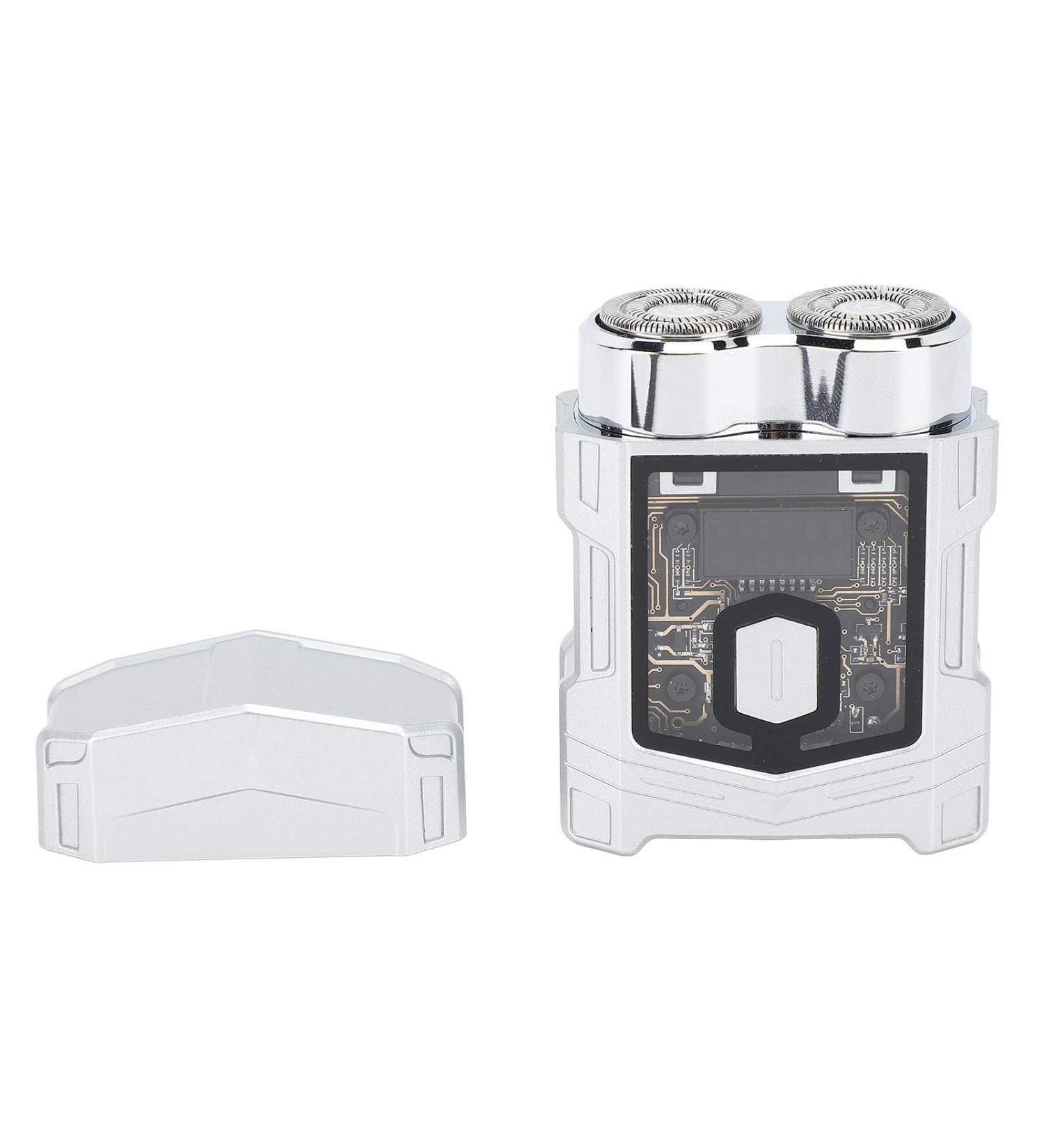 Self Sharpening Beard Trimmer Low Noise Pocket Beard Trimmer Wet and Dry Rechargeable Zinc Alloy Magnetic Head Home Travel for Men (Silver) - Buy Online on GoSupps.com