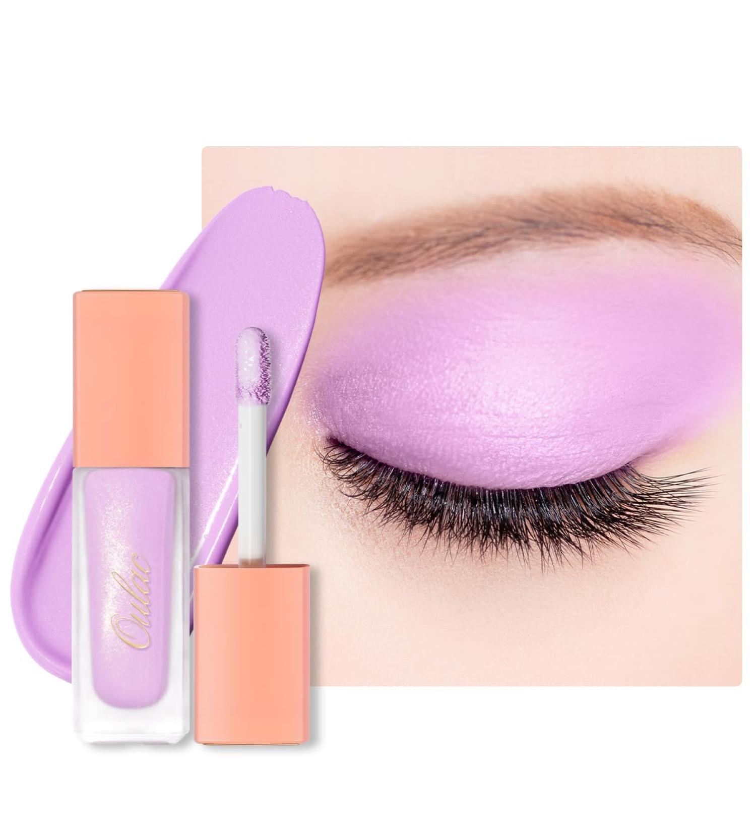 Oulac Liquid Eyeshadow Satin Finish - Multi-Use Purple Eyeshadow Primer & Liquid Blush | Blendable Smooth Eye Make-up Crease-Resistant Non-Greasy Vegan Cruelty-Free Lavender Love (SA06) - Buy Online on GoSupps.com