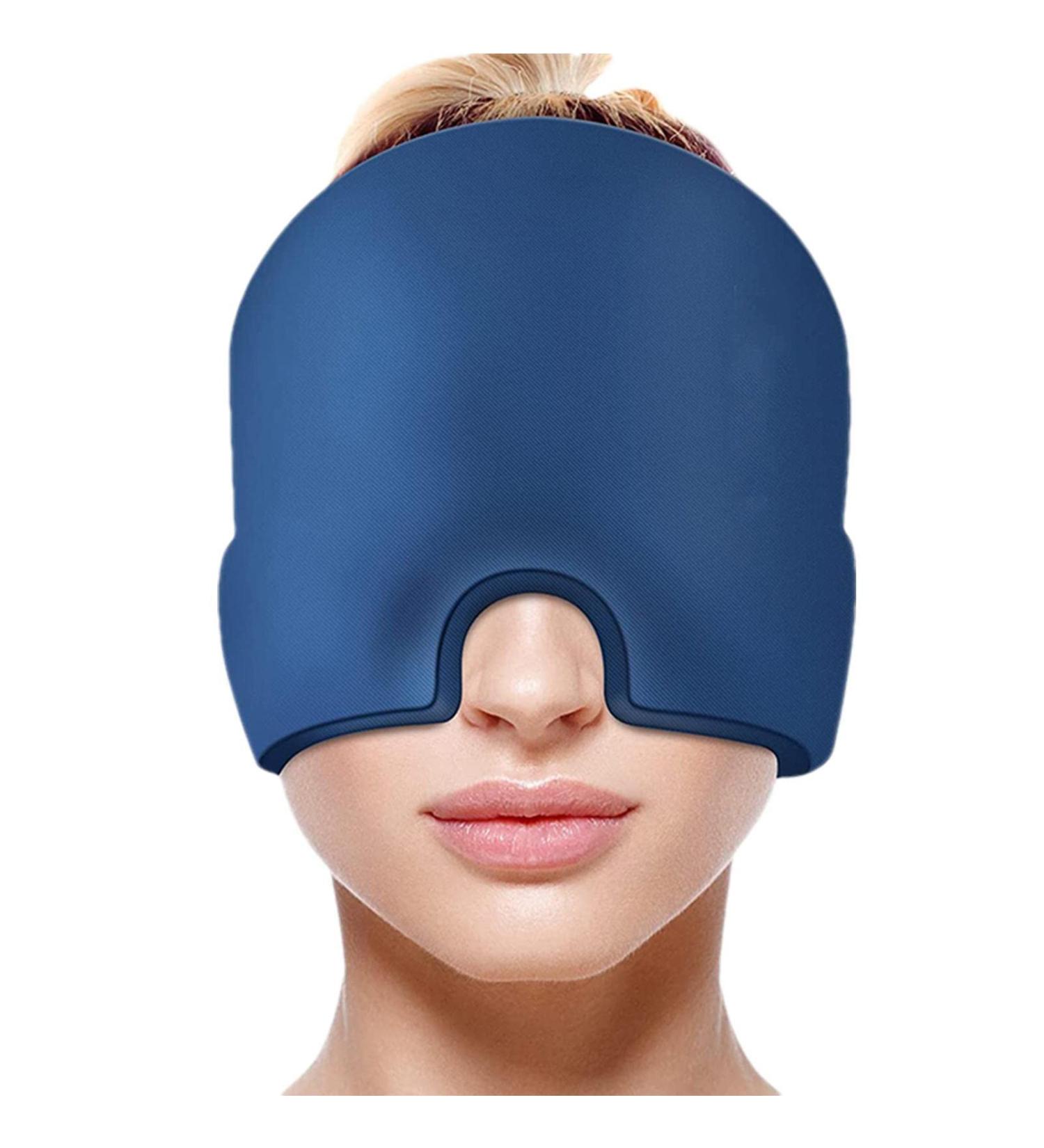 Head Gel Ice Cap U-Shaped Cooling Headache Cap - Migraine Head Pack Comfortable Stretchy Ice Cap for Migraines Tension with Cold Single Layer Blue - Buy Online on GoSupps.com