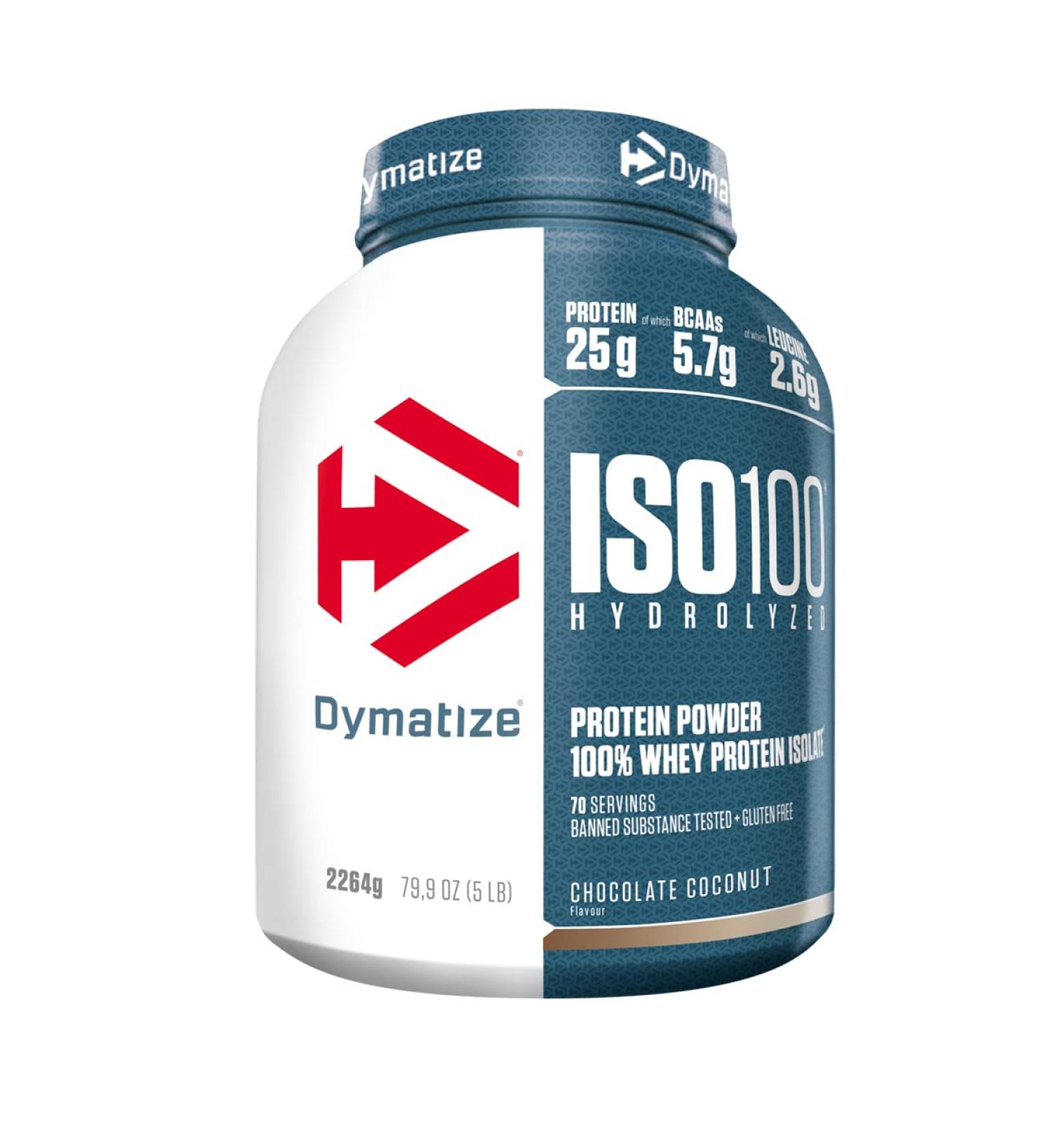 Dymatize ISO 100 Hydrolyzed Chocolate Coconut 2264g - Whey Protein Powder - Buy Online on GoSupps.com
