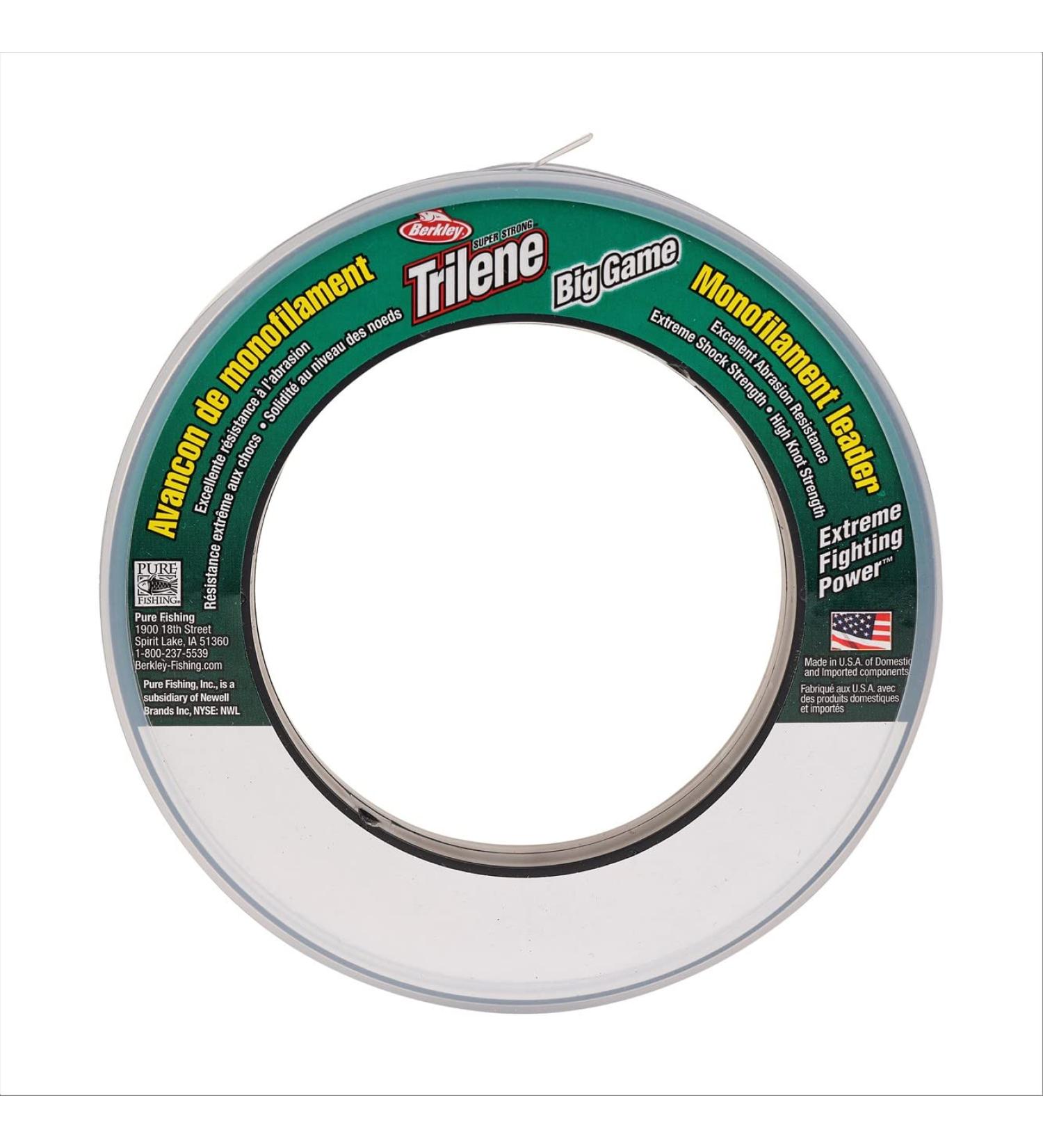 Berkley Trilene Big GameTM Mono Leaders, 80lb | 36.2kg, 55yd | 50m Monofilament - 80lb | 36.2kg - 55yd | 50m Clear - Mono Leader