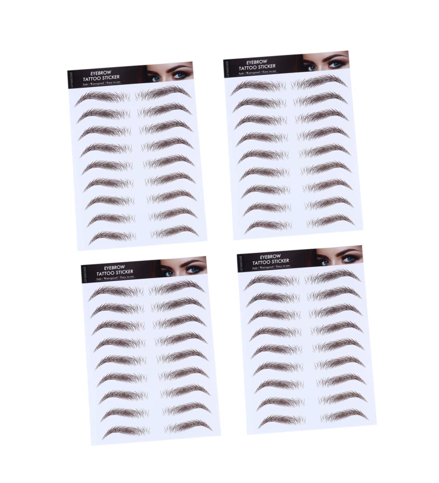 FOMIYES 8 Pcs Eyebrow Stickers Waterproof Makeup Peel off Brow Imitation Eyebrow Stencil Semi-permanent 6d - Buy Online on GoSupps.com