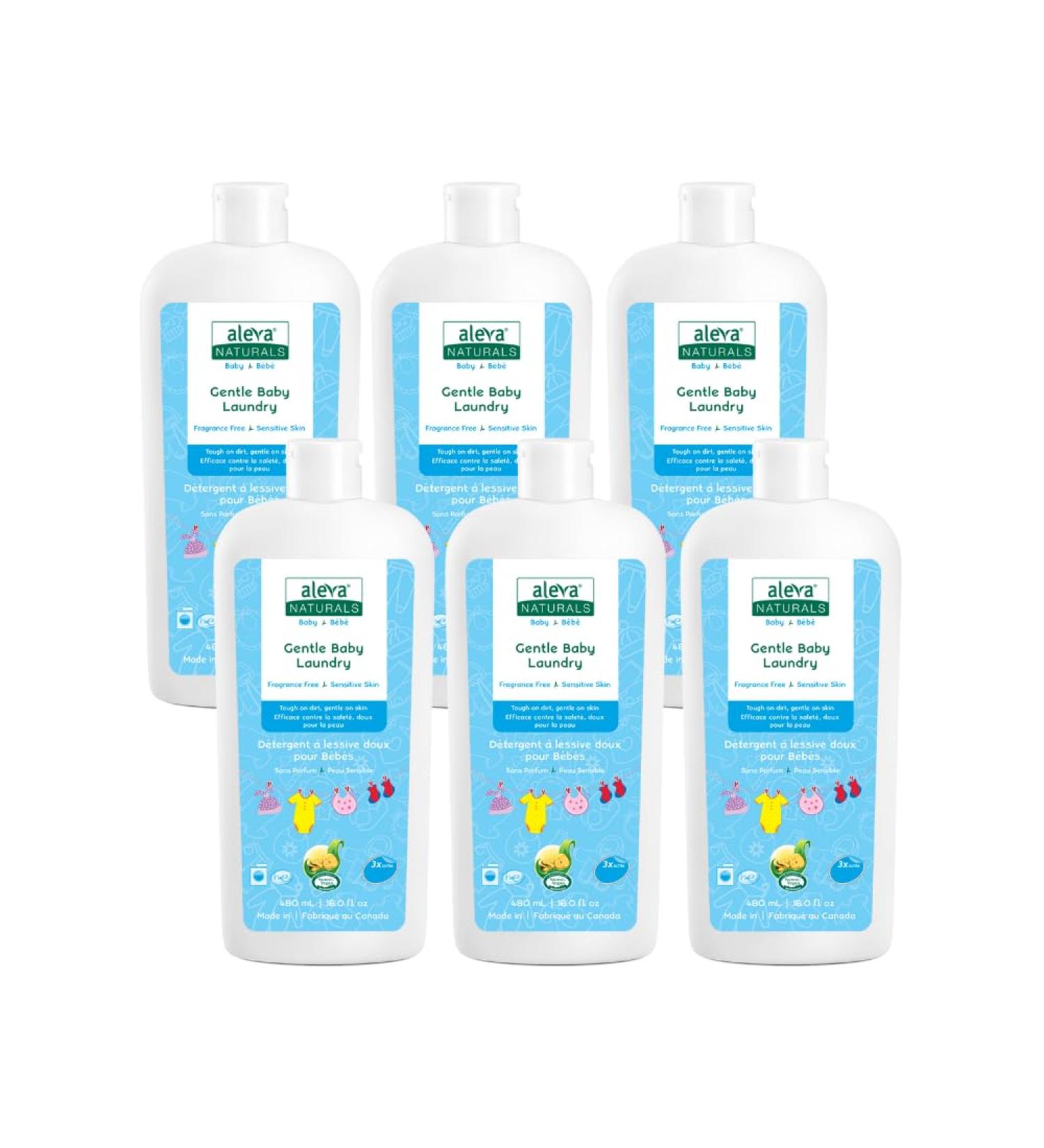 Aleva Naturals Gentle Baby Laundry Convenient Travel Mega Pack- 6 X 480ml - Buy Online on GoSupps.com