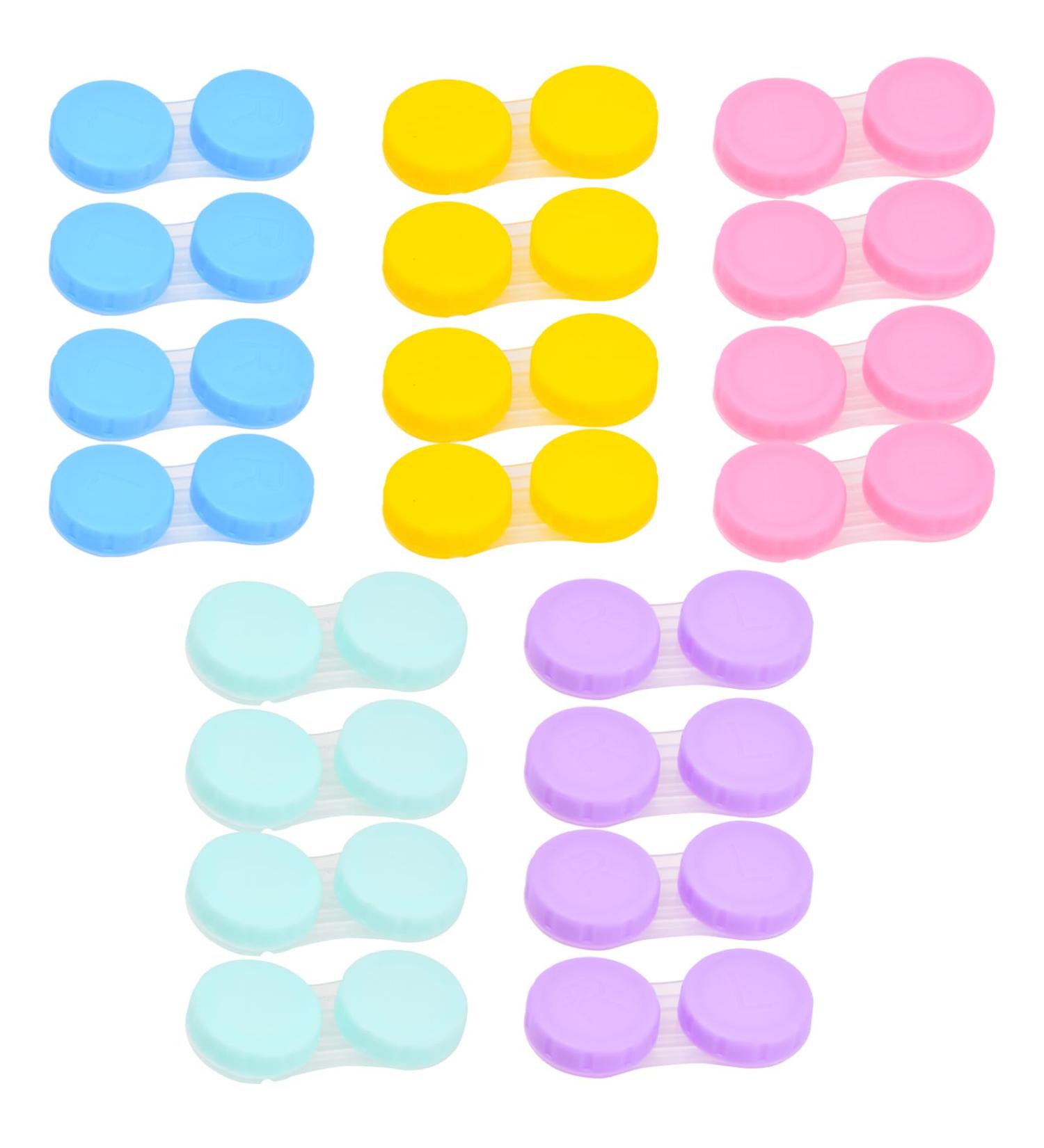Volumoon 20PC Colorful Contact Lens Container Set | Travel-Friendly Protective Cases for Easy Storage & Access - Buy Online on GoSupps.com