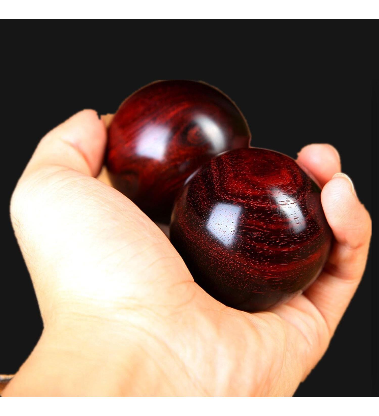 Unbit Baoding Balls - Stress Relief & Massage - Magnetic Rosewood 60mm - Double Set for Relaxation & Manual Therapy - Buy Online on GoSupps.com