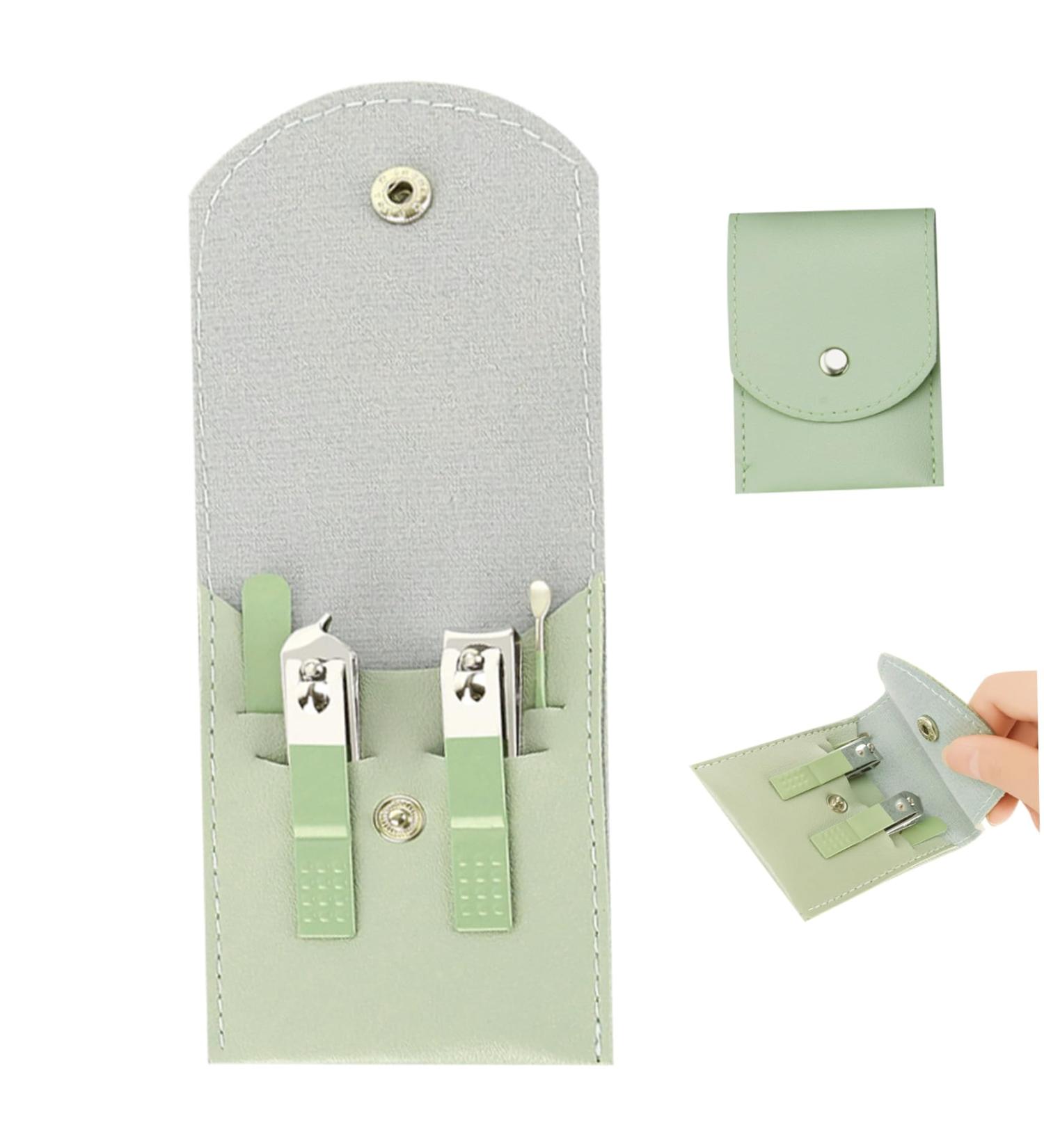 Nail Clipper Set Carbon Steel 4 in 1 Portable Nail Clipper Kit with Travel Cover Professional Sharp Nail Care Kit for Manicure Pedicure Beauty Supplies - Buy Online on GoSupps.com