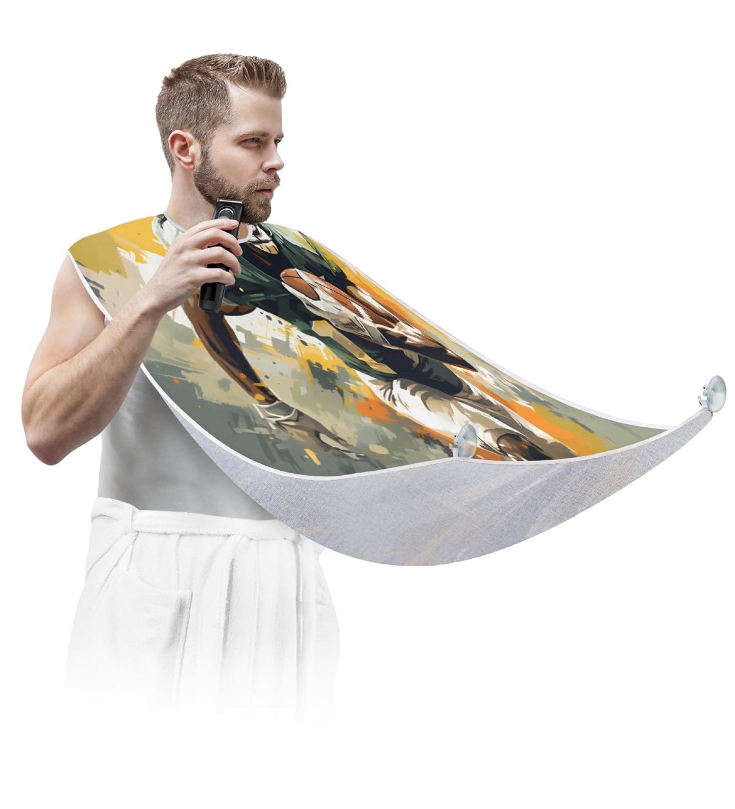 Sports Soccer Ball Beard Bib Apron - Ultimate Beard Hair Catcher for Men | Perfect Gift for Dad on Father's Day Anniversaries & Christmas - Buy Online on GoSupps.com