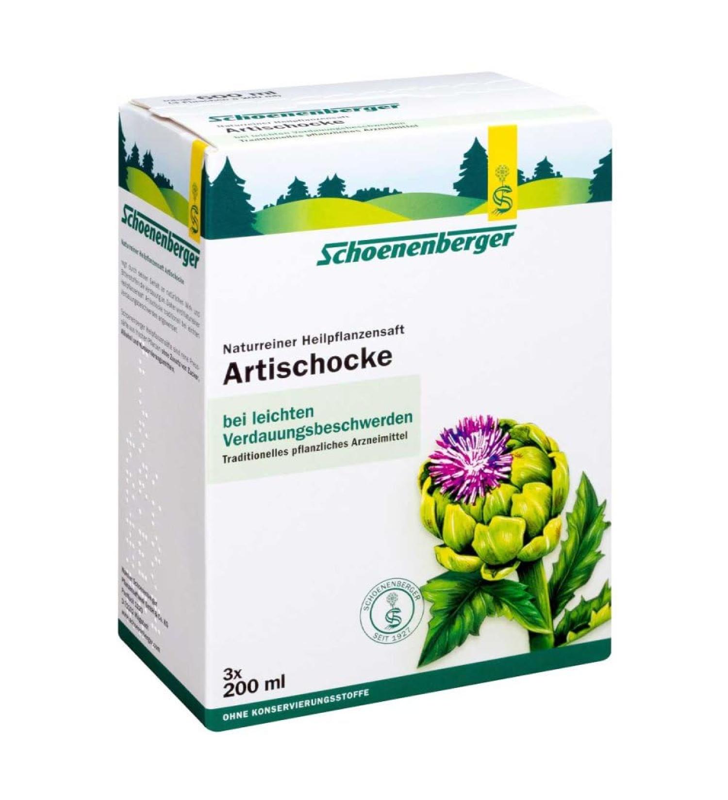 Schoenenberger Artichoke Juice 600ml | Natural Medicinal Plant for Indigestion Relief | International Shipping Available - Buy Online on GoSupps.com