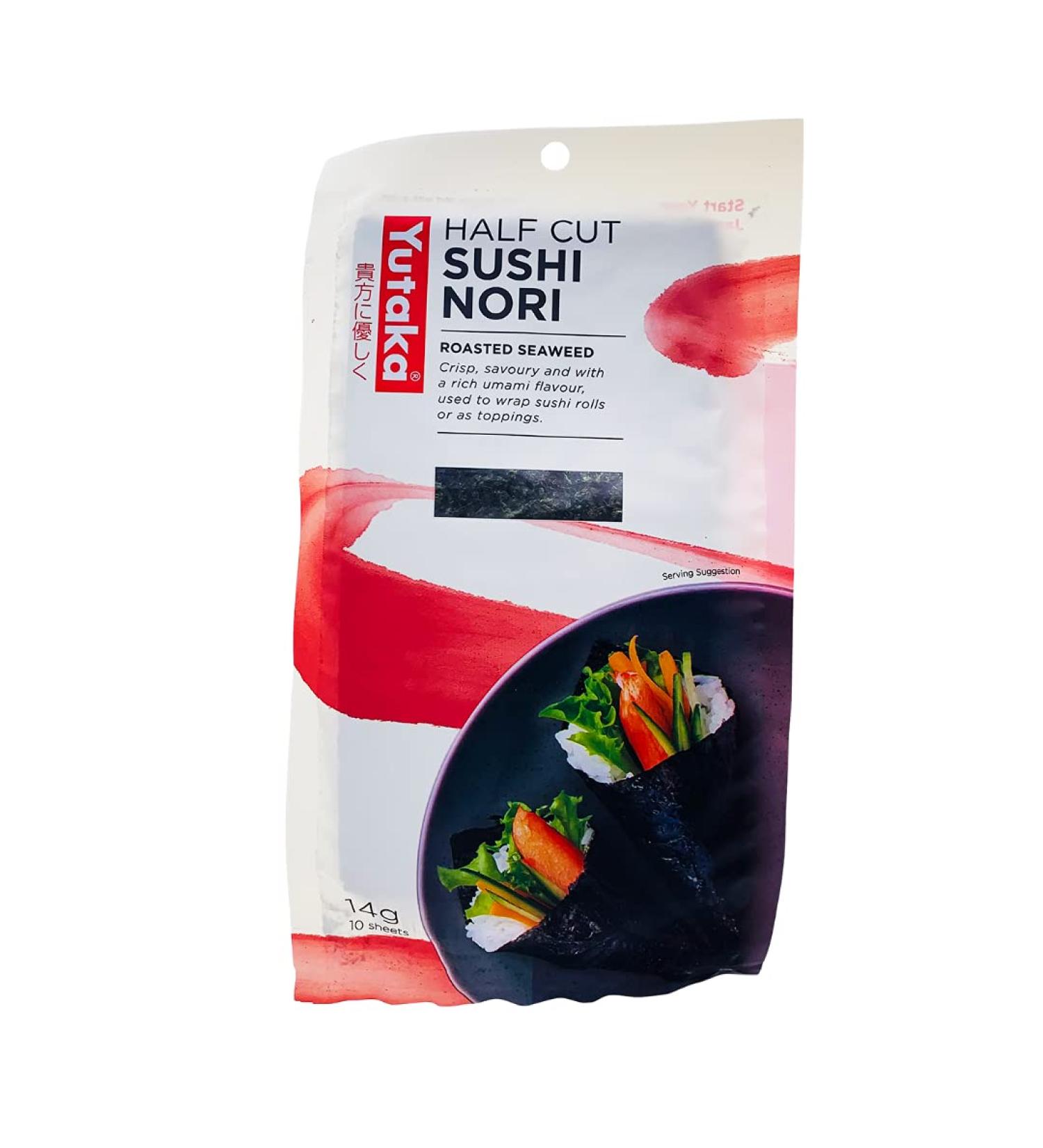 Yutaka Roasted Seaweed - Sushi Nori Half 10pc