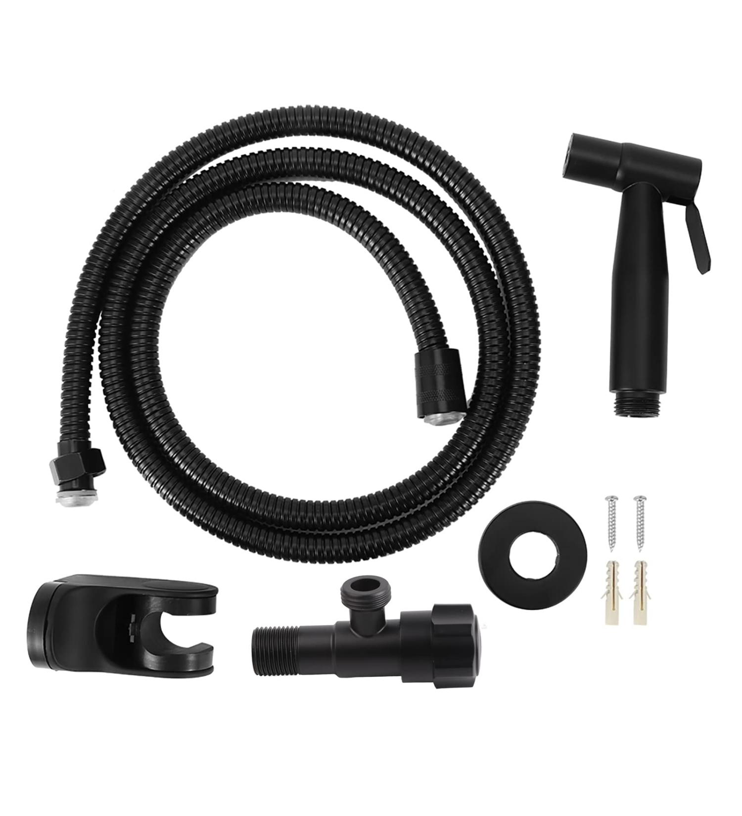 Bathroom Bidet Sprayer Set - Stainless Steel G1/2 Thread Bidet Sprayer for WC - Modern Black A-Style for International Shipping - Buy Online on GoSupps.com