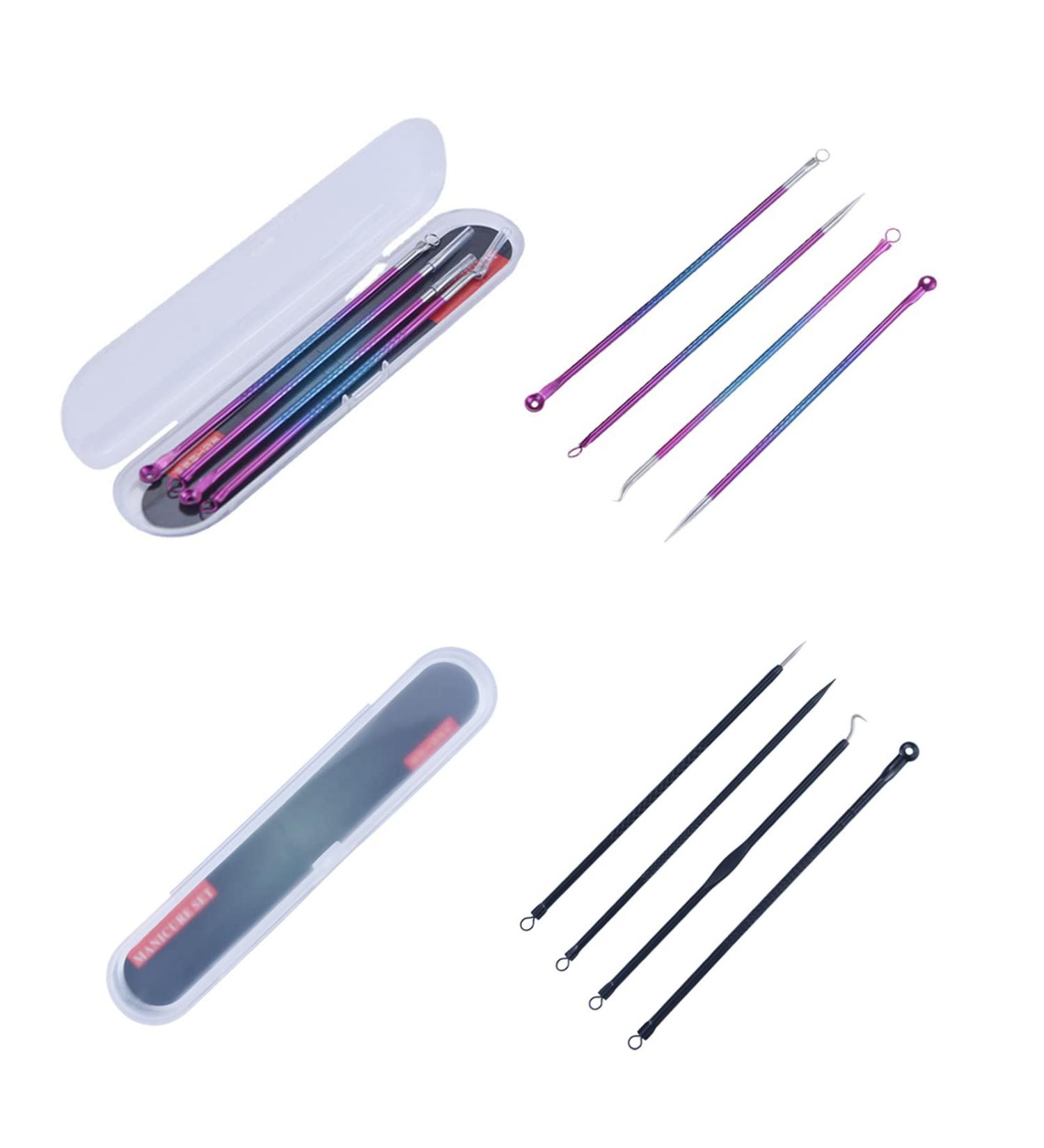 Blackhead and Pimple Popper Kit - Stainless Steel Acne Extraction Tool Set for Blackhead, Whitehead, and Spot Removal - Buy Online on GoSupps.com