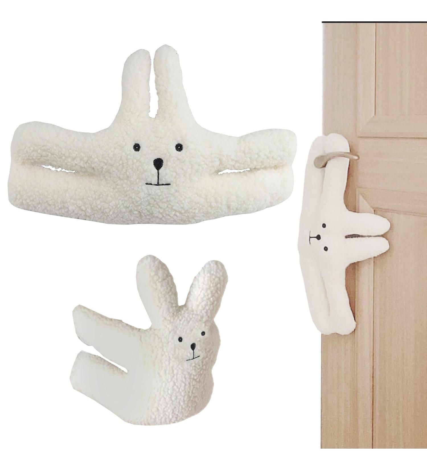 Buy Cute Rabbit Door Stopper | Child Locking Door Clamp Protection for Kids | Safe & Decorative Door Handle Protection - Buy Online on GoSupps.com