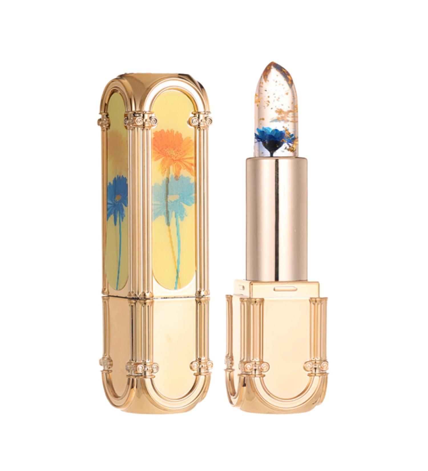 Crystal Flower Jelly Lipstick Temperature Colour Changing Lipstick Tinted Lip Balm Plumping Lip Gloss Moisturising Lip Care Waterproof Lipsticks for Women Long Lasting - Buy Online on GoSupps.com