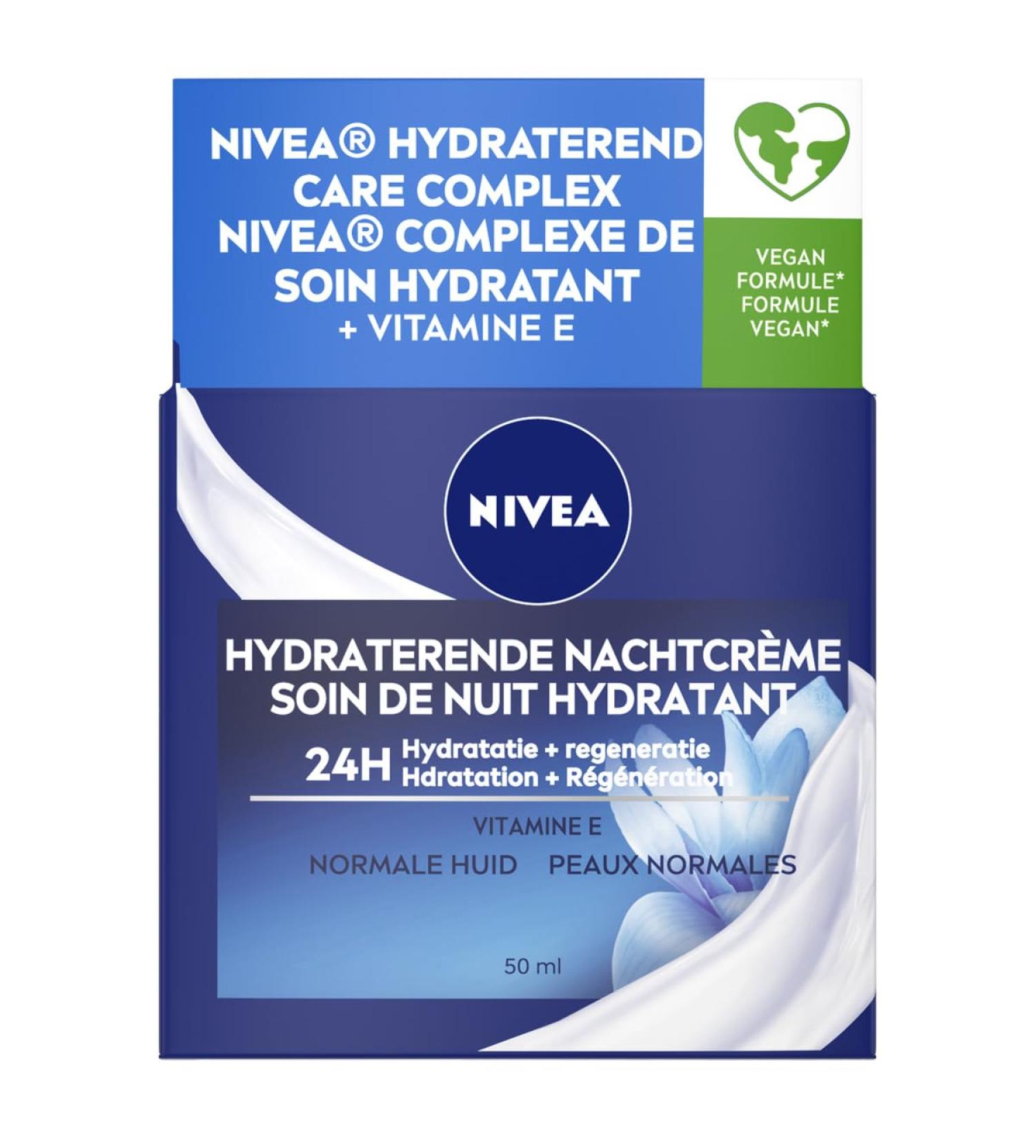 Beiersdorf NIVEA Essentials Moisturizing Night Cream Normal to combination skin With lotus extract and water lily extract Vitamin E and Provitamin B5 Face care 50 ml - Buy Online on GoSupps.com