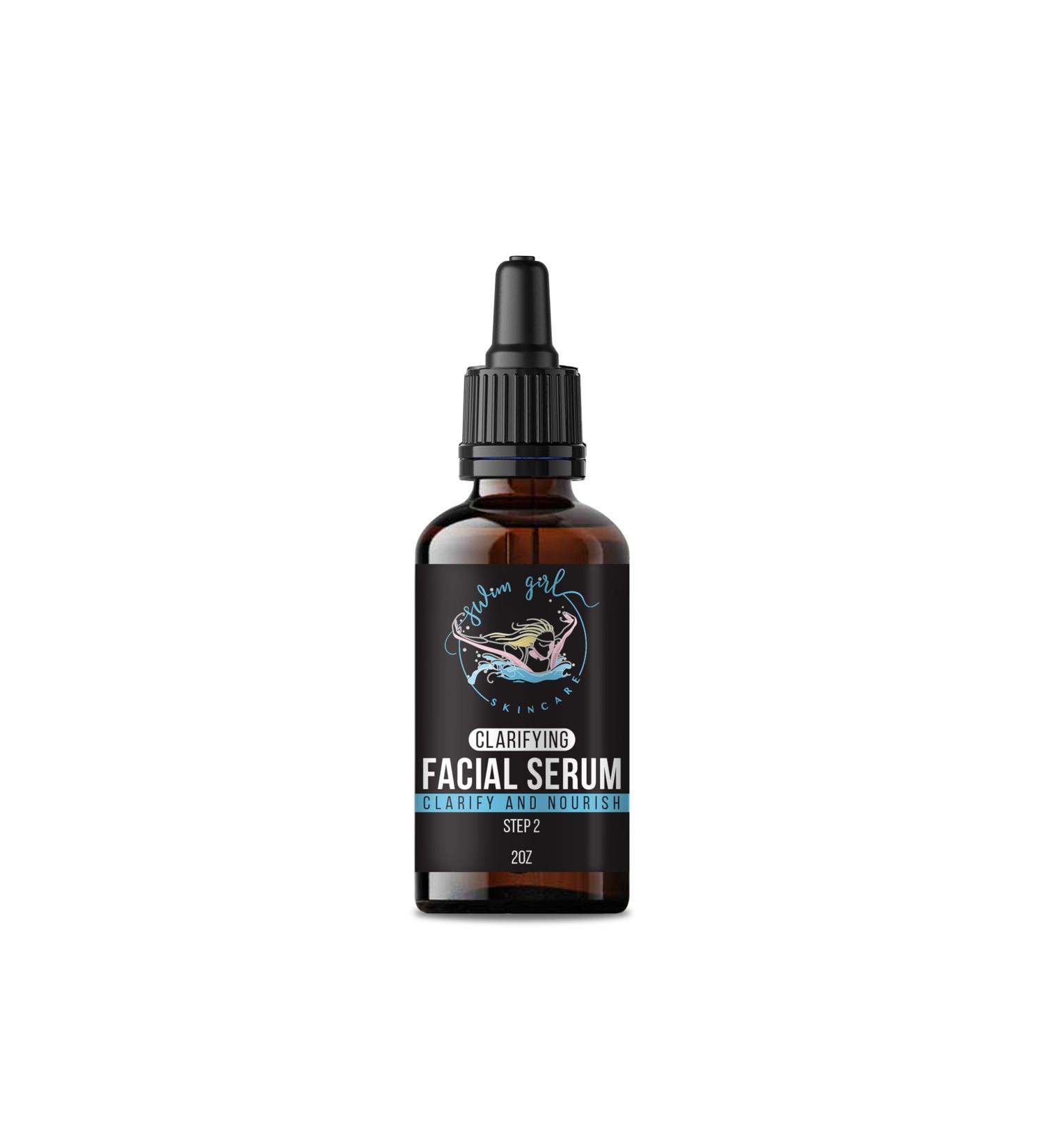 Swim Girl Skincare Clarifying Facial Serum with Niacinamide & Zinc | For Swimmers & Surfers | Supports Clear Balanced Skin | 2 fl oz
