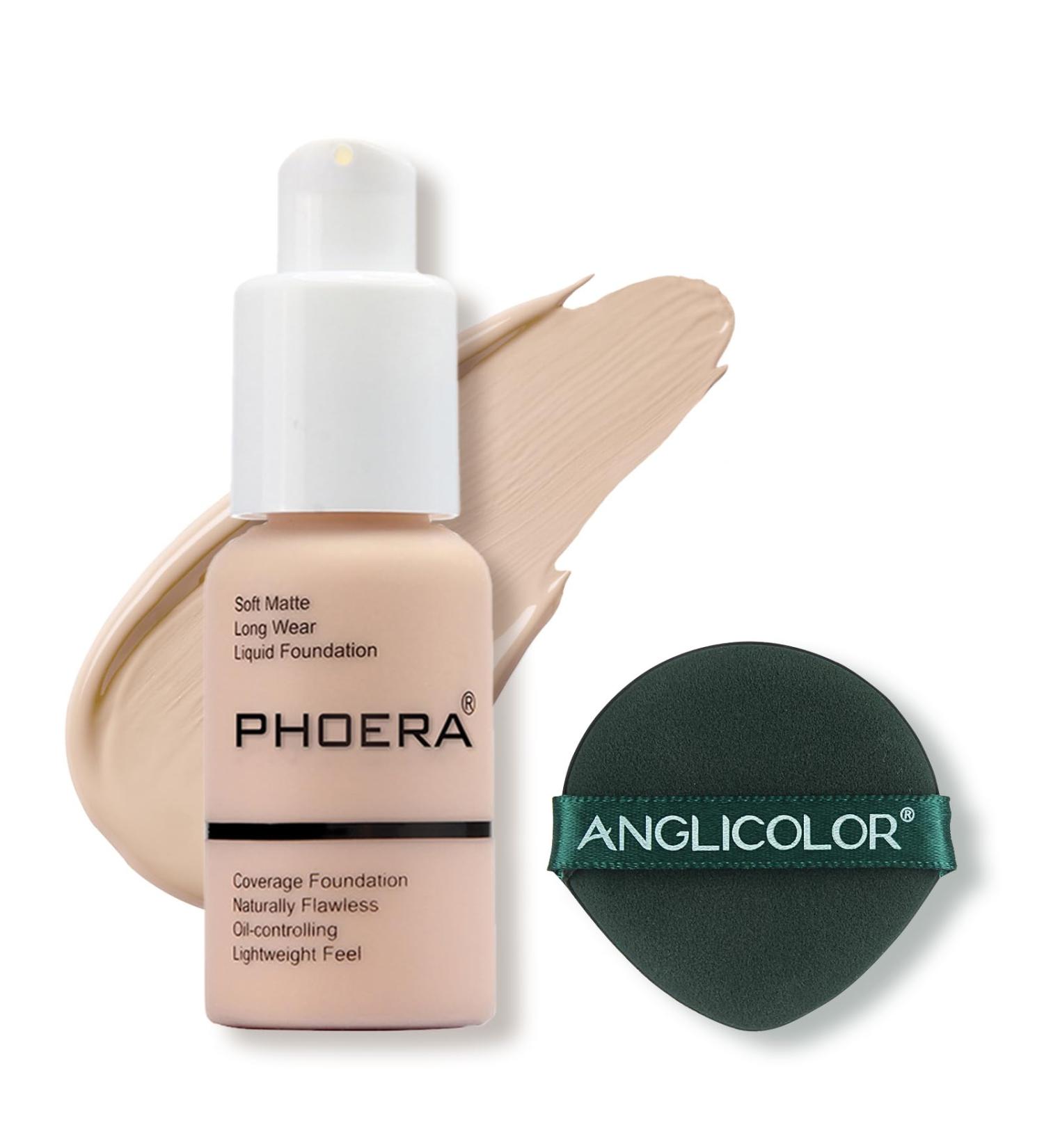 PHOERA Face Foundation Liquid Foundation Foundation Full Coverage Long Lasting Perfect 30ml Matte Oil-Control Concealer 6 Colors Optional Great Choice and Gift (#101 Porcelain 30ml) 30 ml (Pack of 1) #101 Porcelain - Buy Online on GoSupps.com